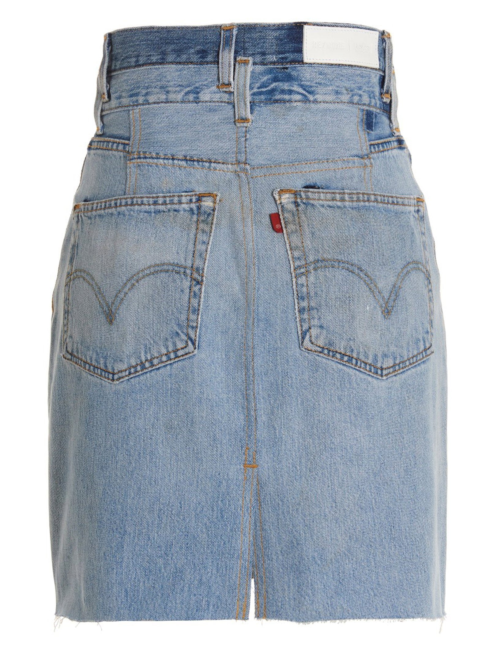 Re/Done Double Waisted Pencil Re Done X Levis Skirt - view 4