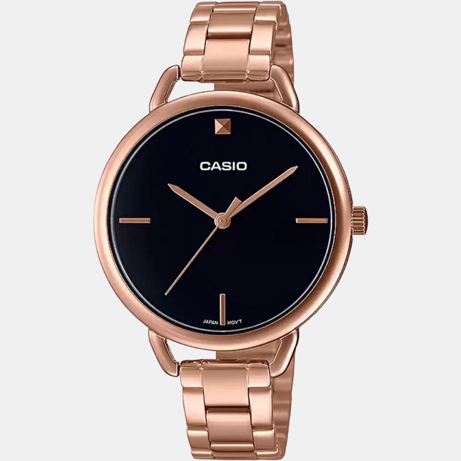 Casio Enticer Women Quartz Black Dial Analog Stainless Steel Watch A1813 - view 2