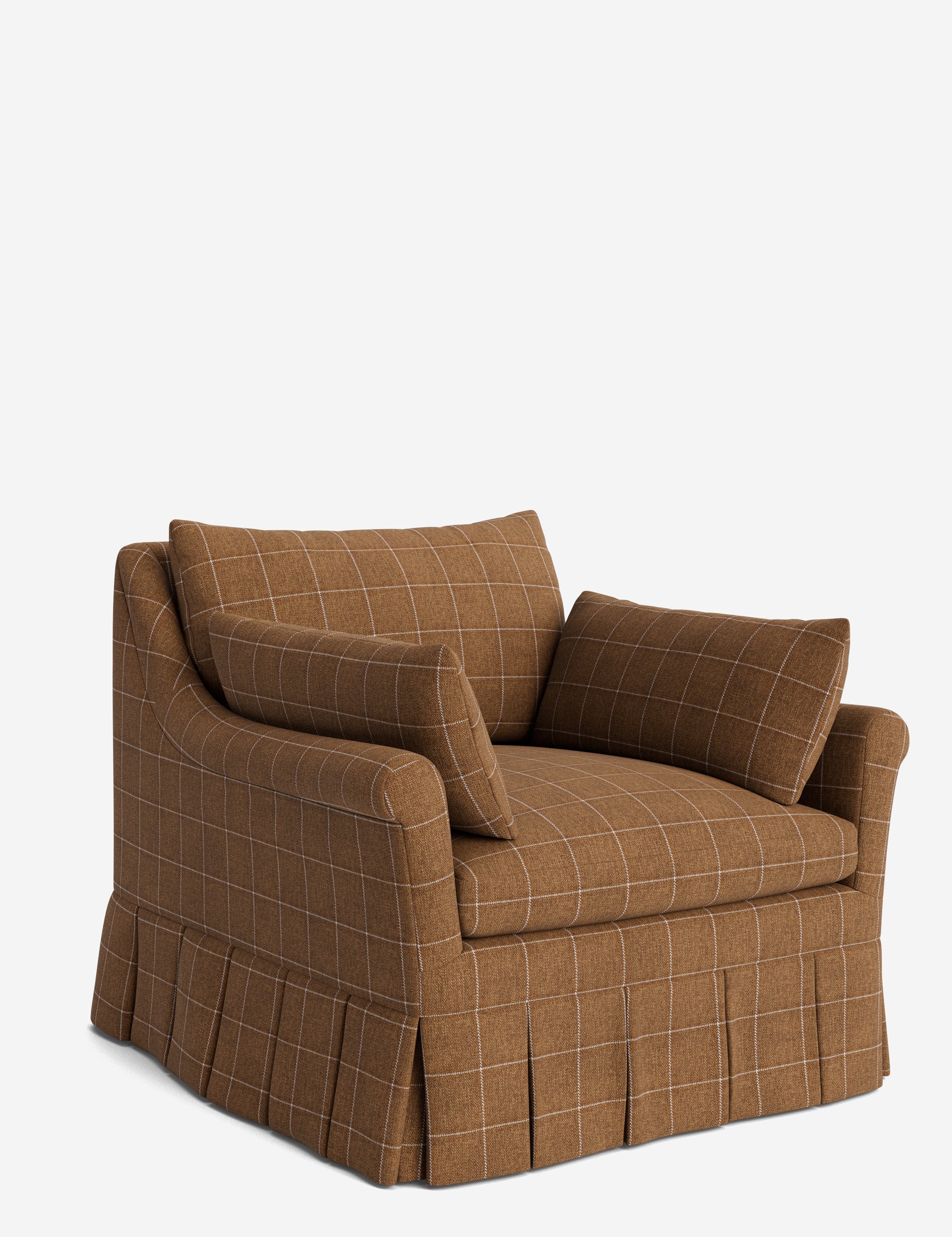 Lulu and Georgia Portola Rolled Arm Luxe Depth Pleated Chair - view 97