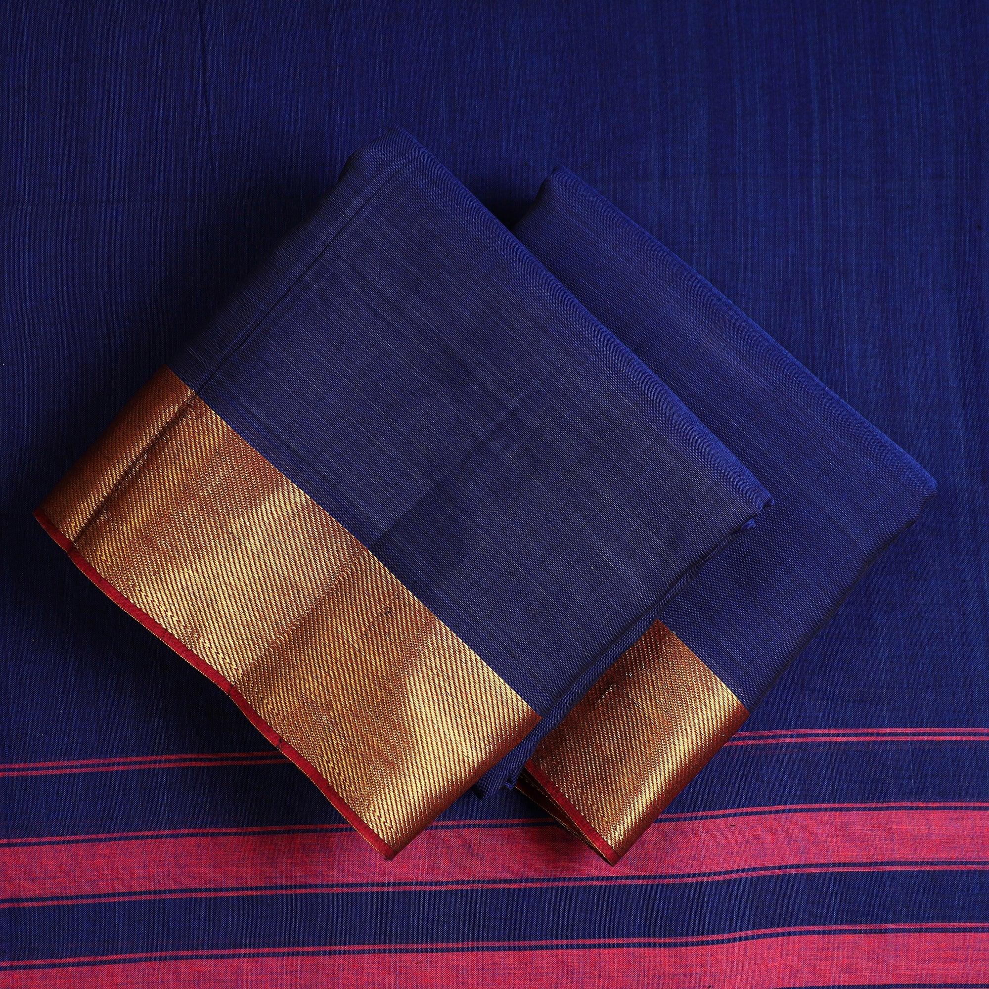 SOUTH KARGHA Blue - 3pc Dharwad Cotton Suit Material Set 37 - view 2
