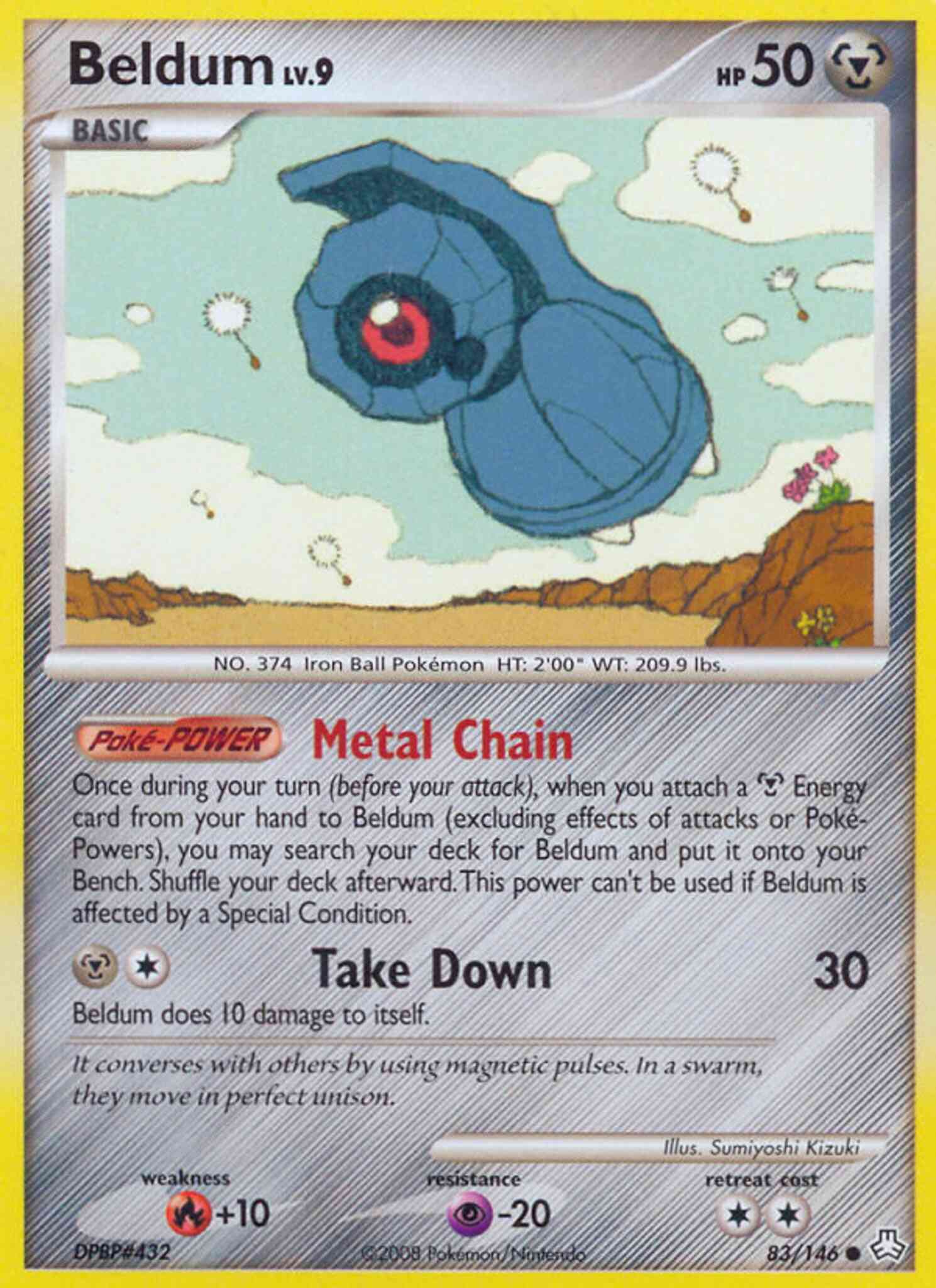 Common dp6-83 reverse – Pokémon Beldum - 83/146 - Common [dp6-83] [Reverse Holo]
