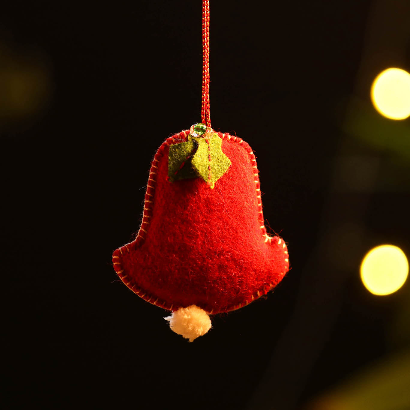 SASHA Bell - Handmade Felt Christmas Ornament - view 2