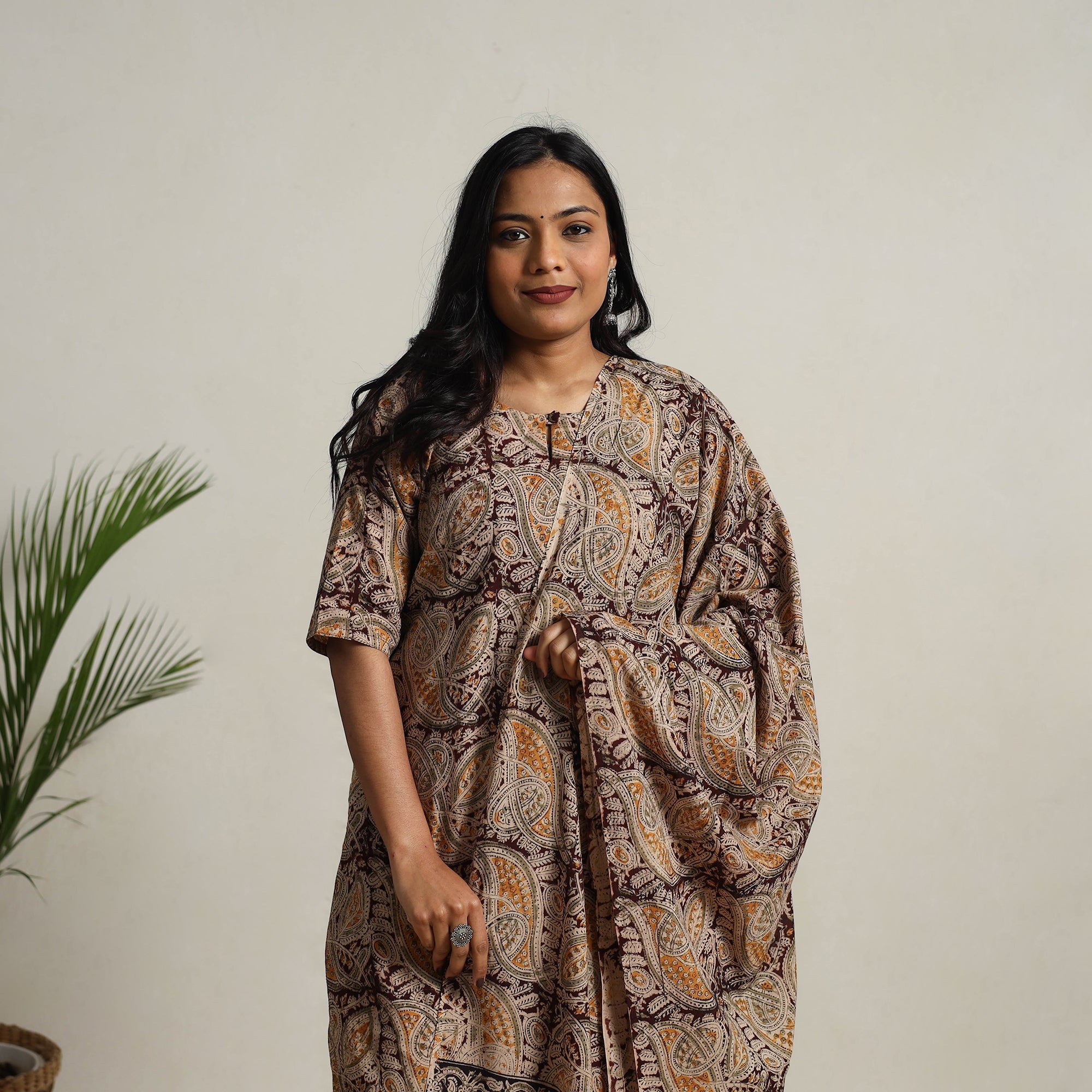 ITOKRI CASUALS Brown - Block Printed Cotton Kalamkari Kurta Set 11