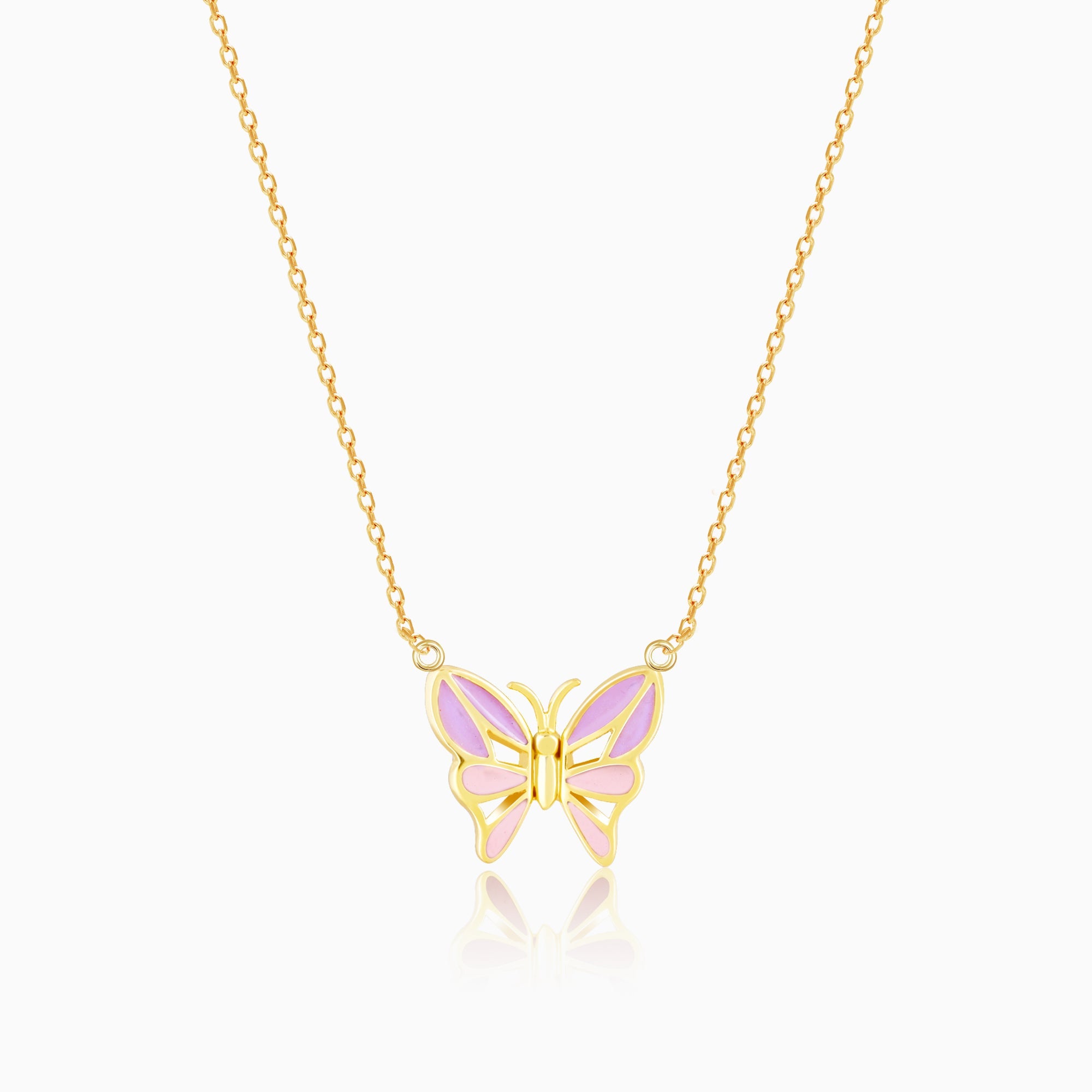 GIVA Jewellery Golden Flutter With Joy Butterfly Necklace
