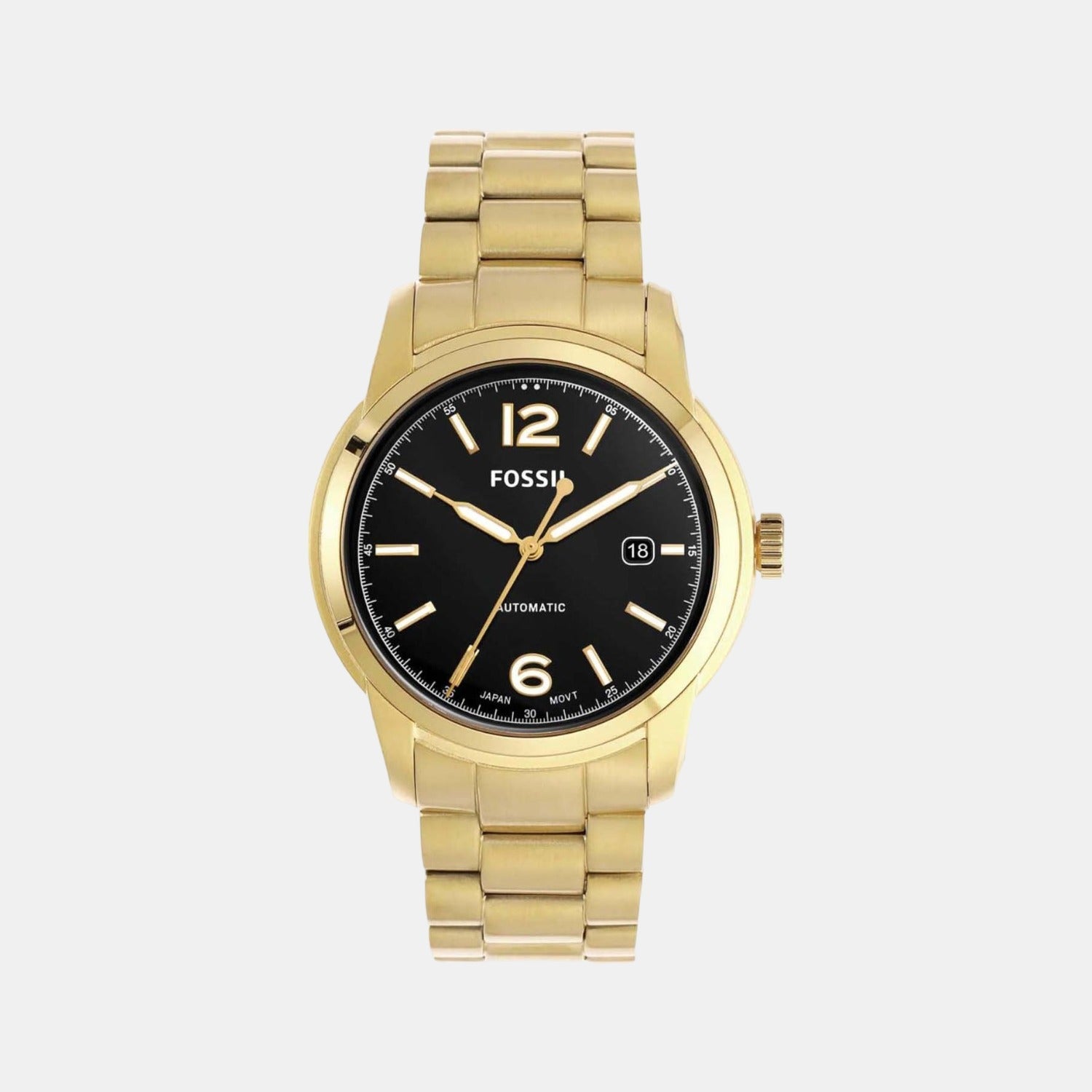 Fossil Heritage Men Automatic Black Dial Analog Stainless Steel Watch ME3232