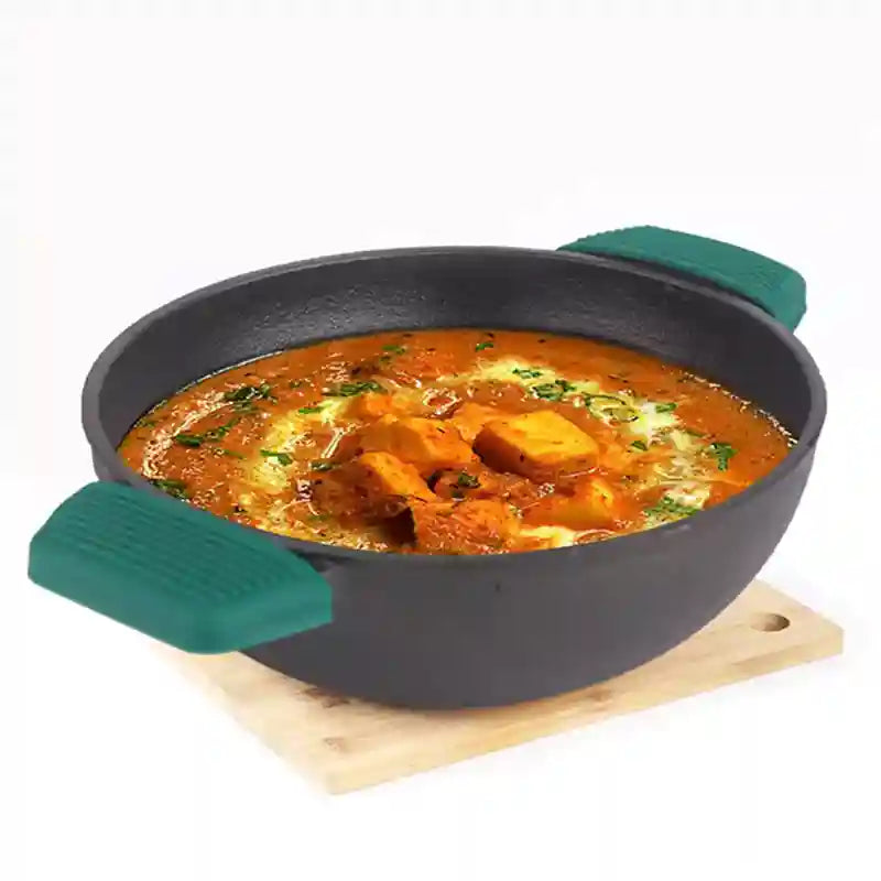 The Indus Valley Cast Iron Kadai, Seasoned, Nonstick, 100% Pure, Toxin-free, Induction, 25.4 cm, 2.3 L, 2.5kg