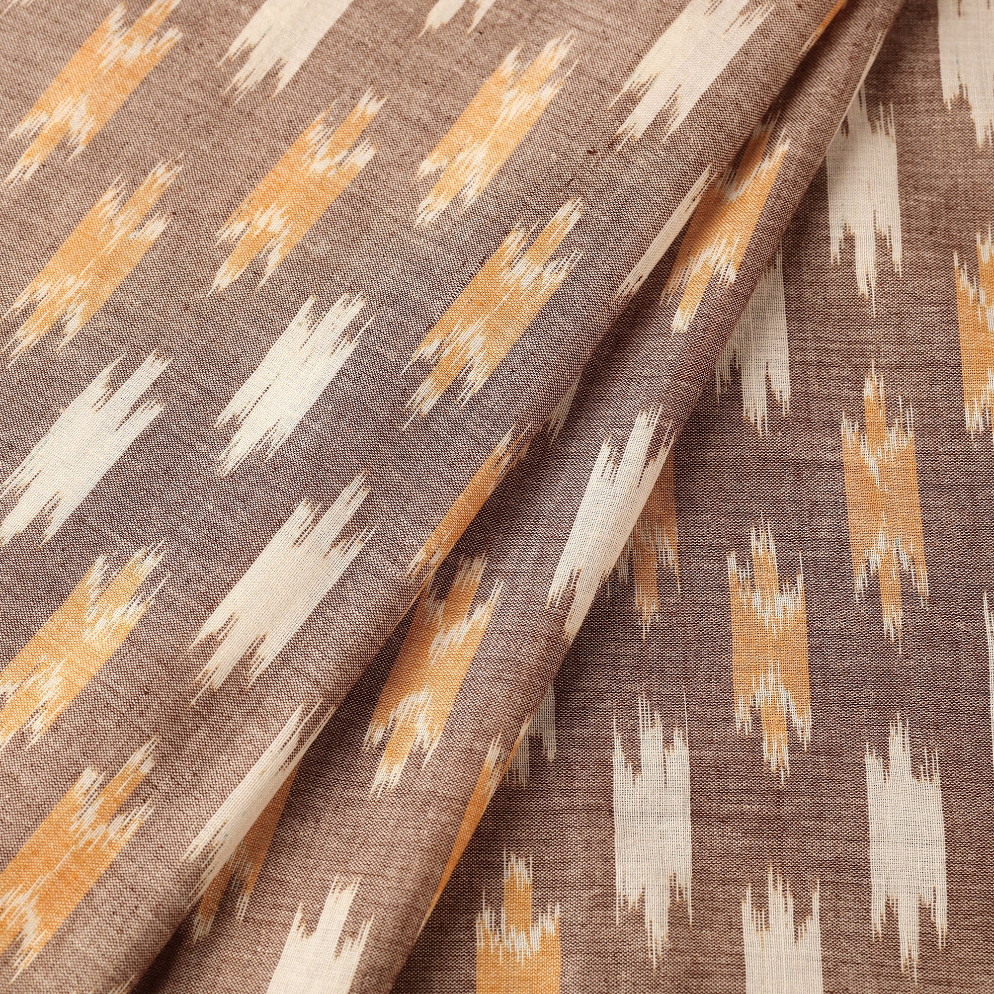ASHOKA ASSEMBLE - CELEBRATING CRAFTS OF ODISHA Brown - Maniabandha Ikat Weave Handloom Cotton Fabric - view 2