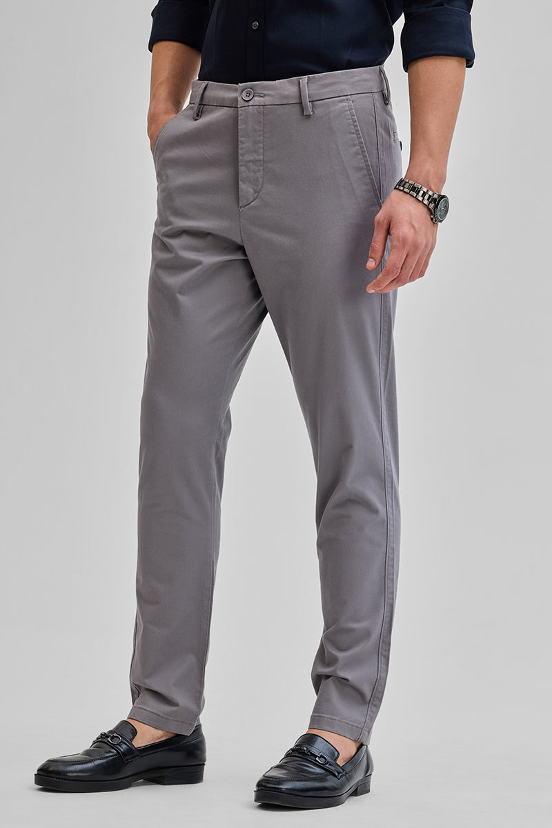 SNITCH Grey Slim Fit Trousers - view 4