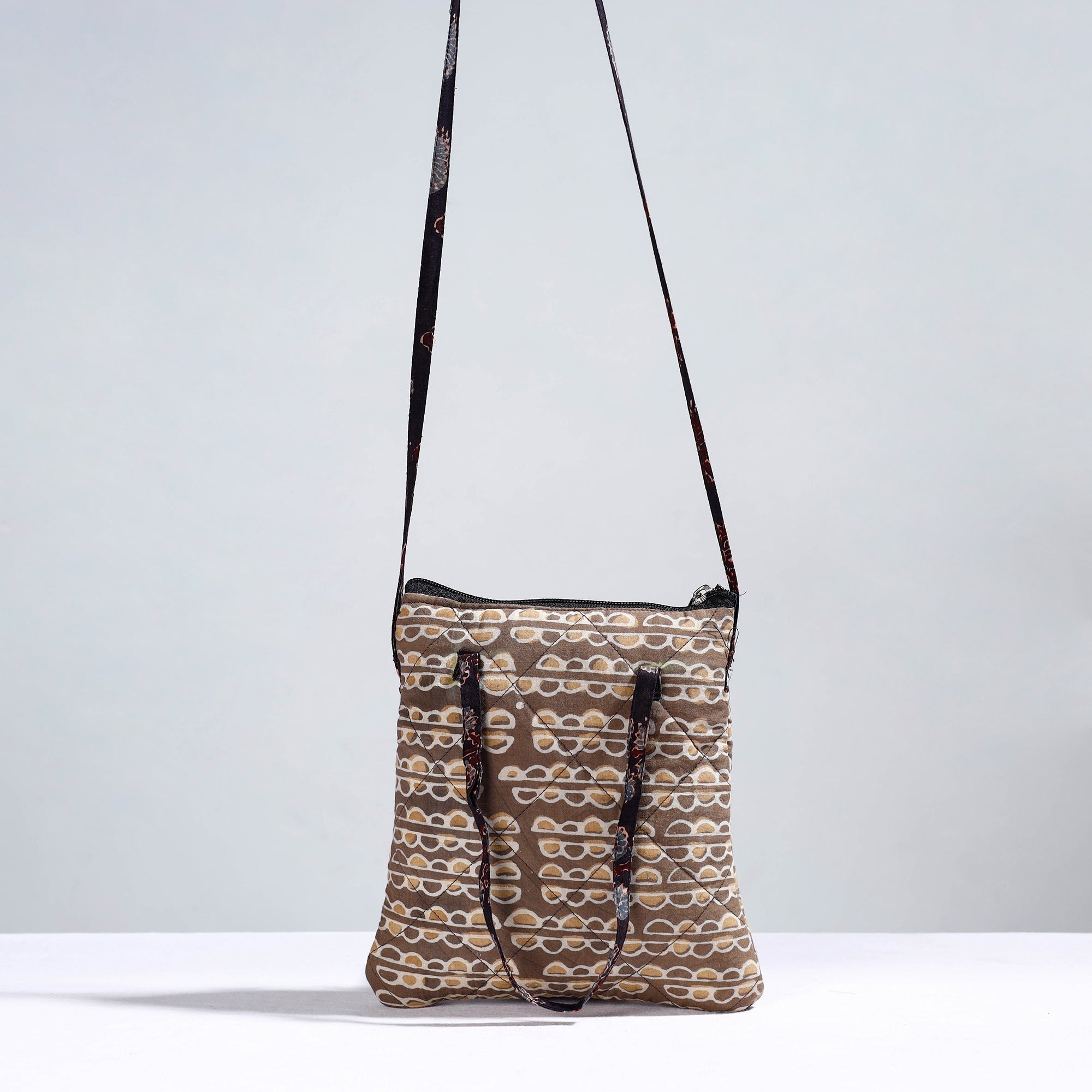 NOORI BAZAR Brown - Handmade Quilted Cotton Sling Bag 12 - view 2