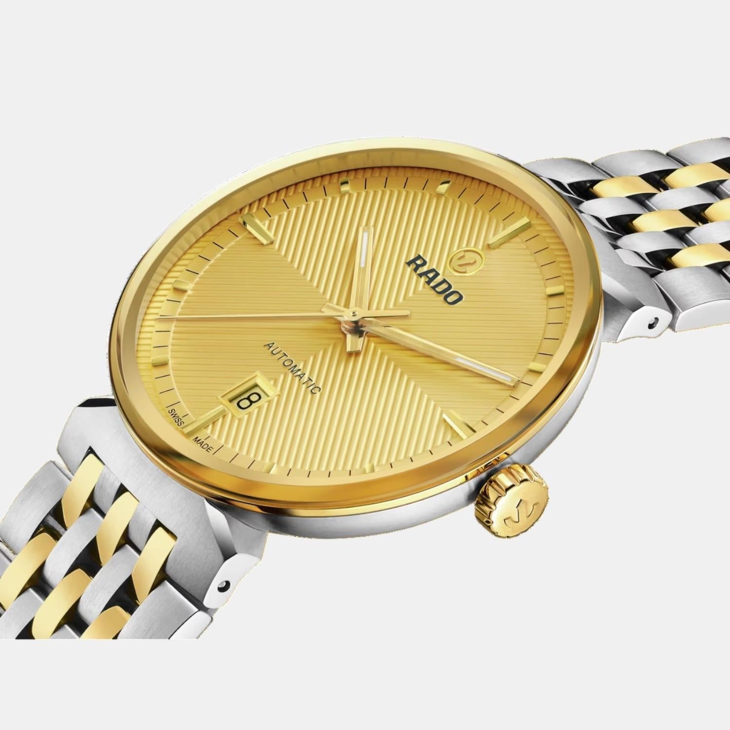 Rado Florence Unisex Automatic Yellow Dial Analog Stainless Steel Watch R48903253 - view 2