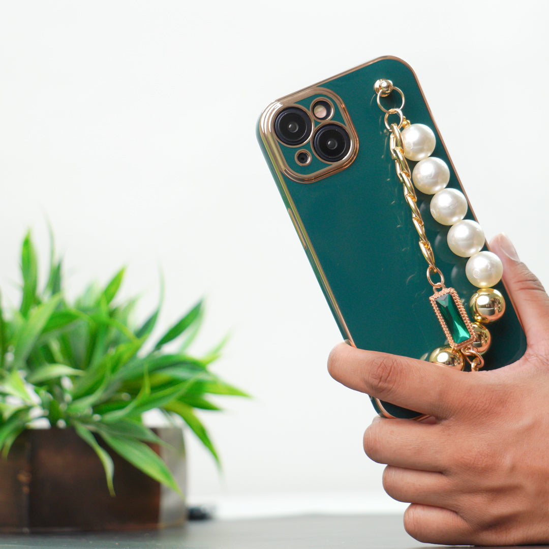 Peeperly Bold Contrast Vibrant Case with Pearl Bracelet - view 5