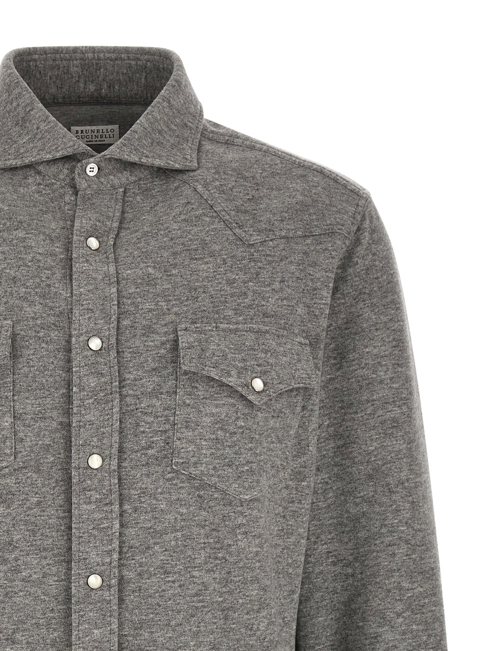 Brunello Cucinelli Western Shirt – 57% ws 37% co 6% pa - view 3