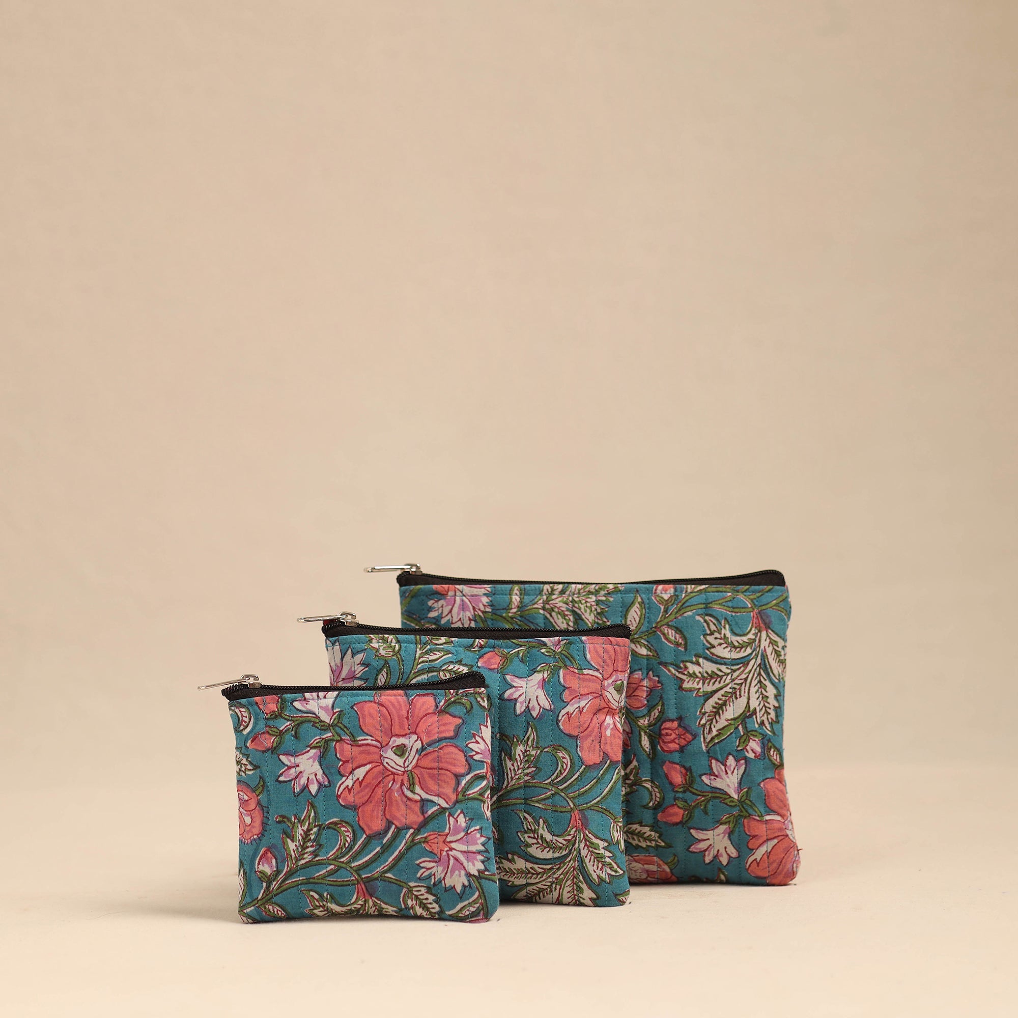 NOORI BAZAR Handmade Cotton Utility Pouches (Set of 3) 02