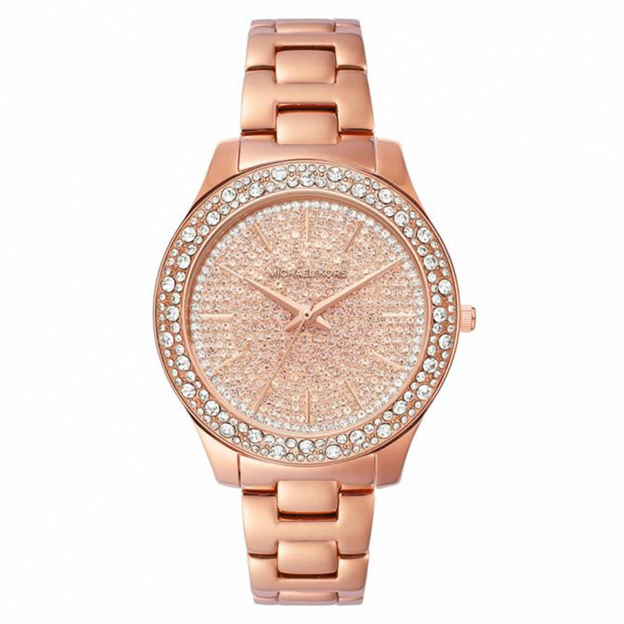 Michael Kors Liliane Rose Gold Dial & Chain Watch For Women - view 4