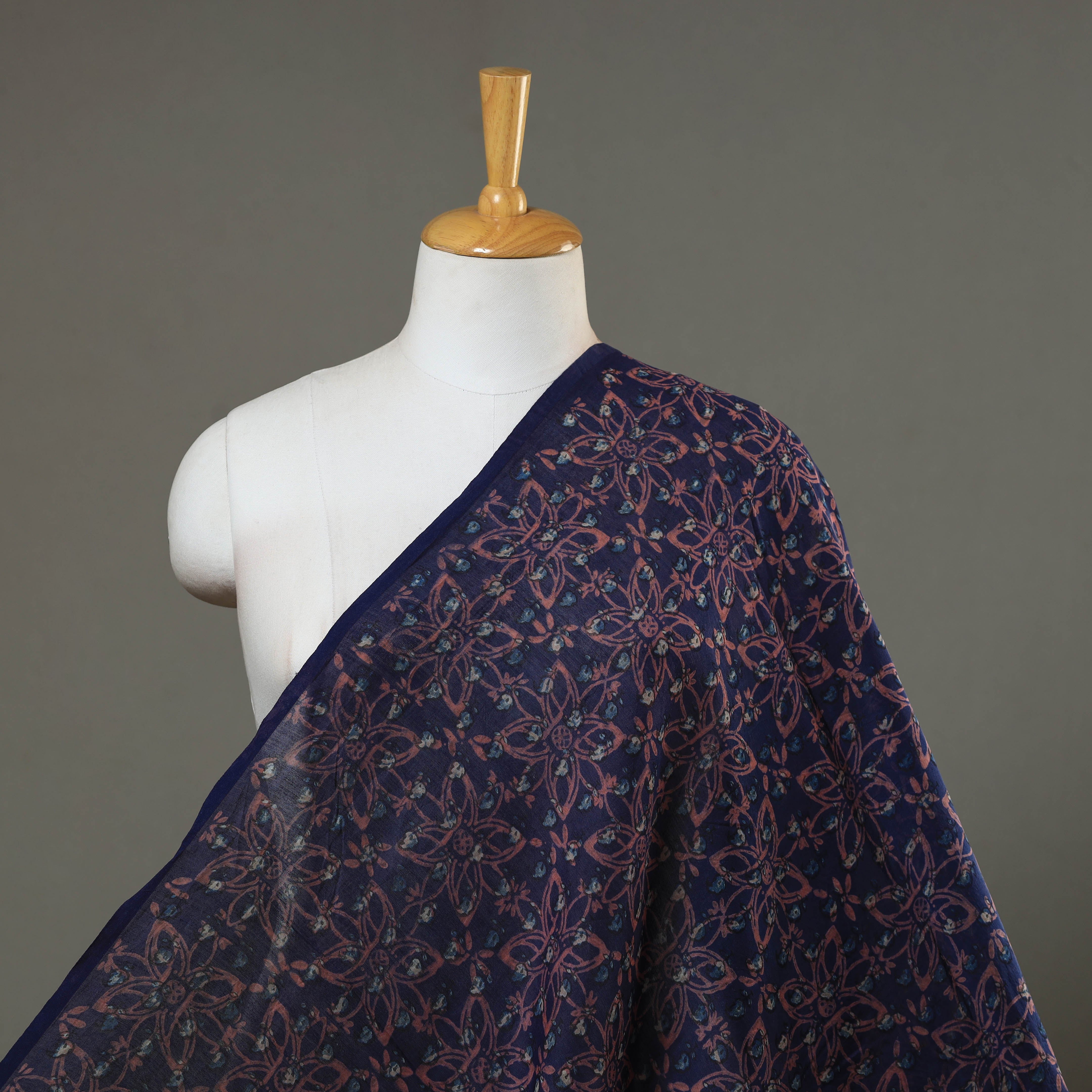 HAVELI CHRONICLES Natural Dyed Chanderi Silk Akola Print Fabric 04