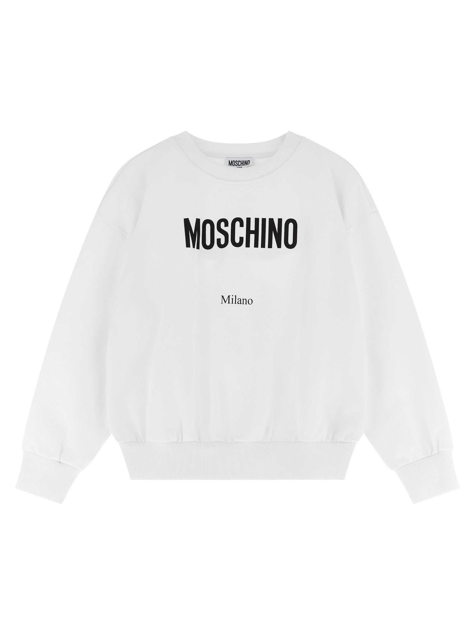 Moschino Kid Teen Logo Lettering Sweatshirt – 100% cotton