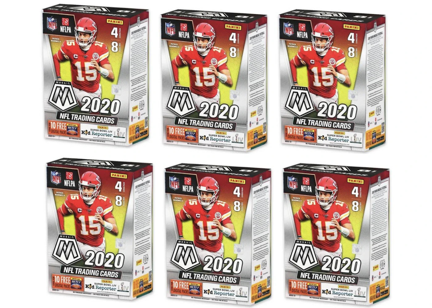 2020 Panini Mosaic Football Blaster Box 6x Lot