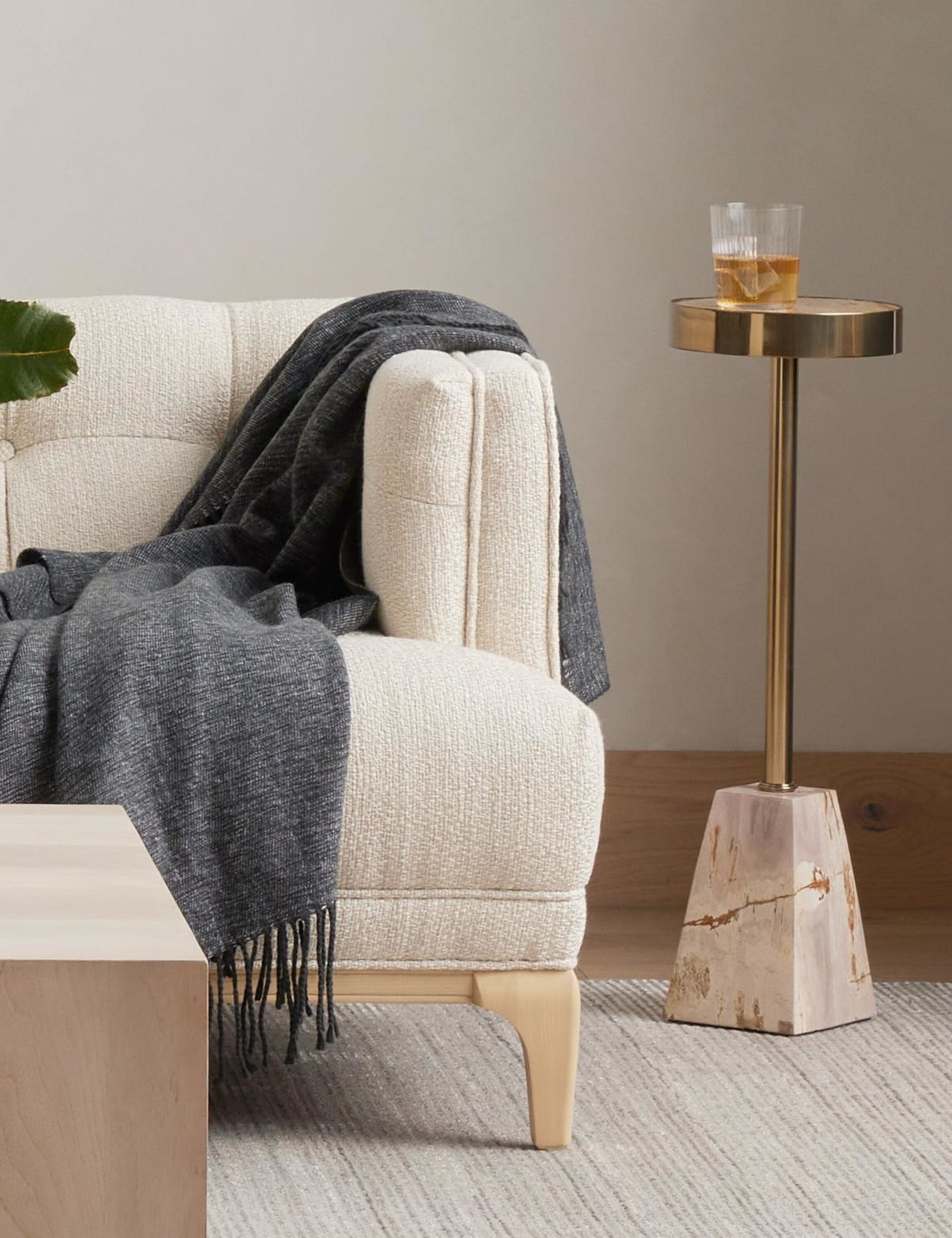 Lulu and Georgia Courtland Round Side Table – Brass - view 2