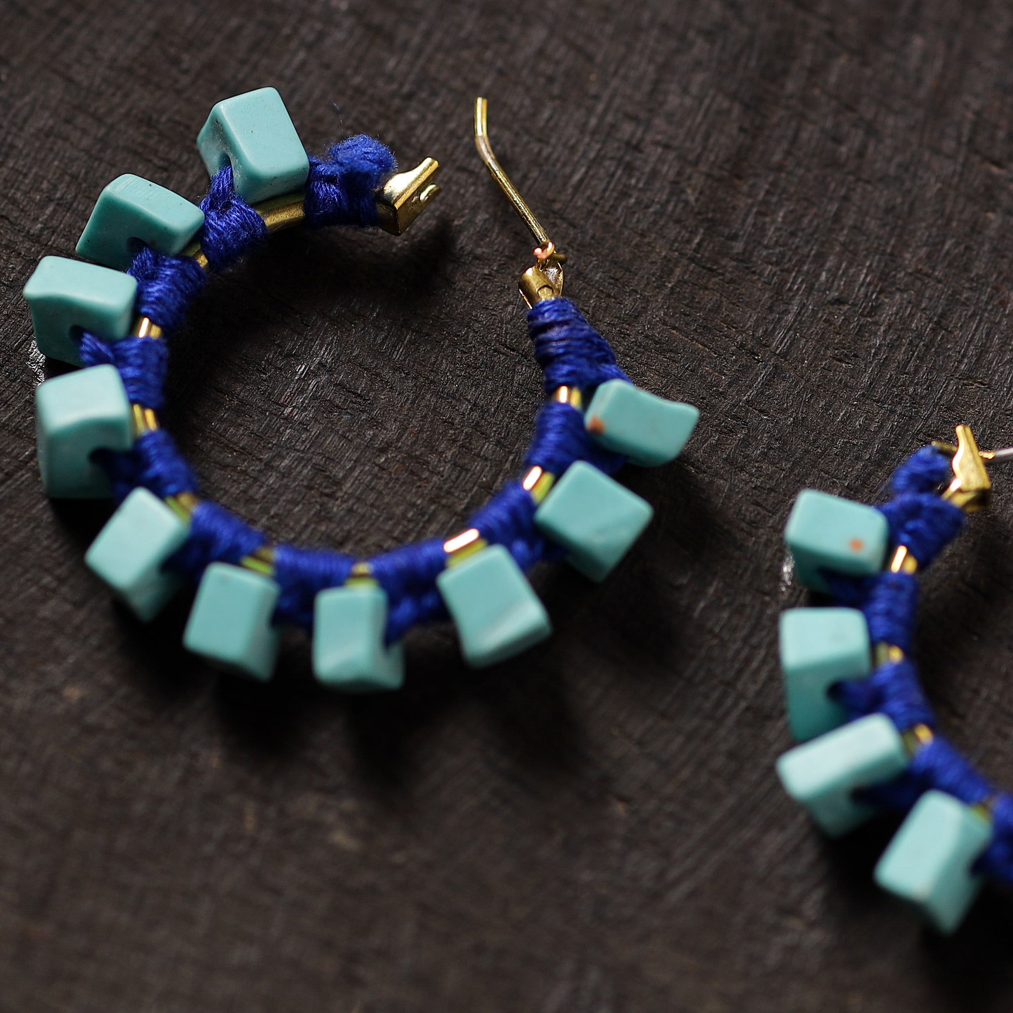 JALPARI Aaliya Handmade Thread & Stone Work Earrings 05 - view 2