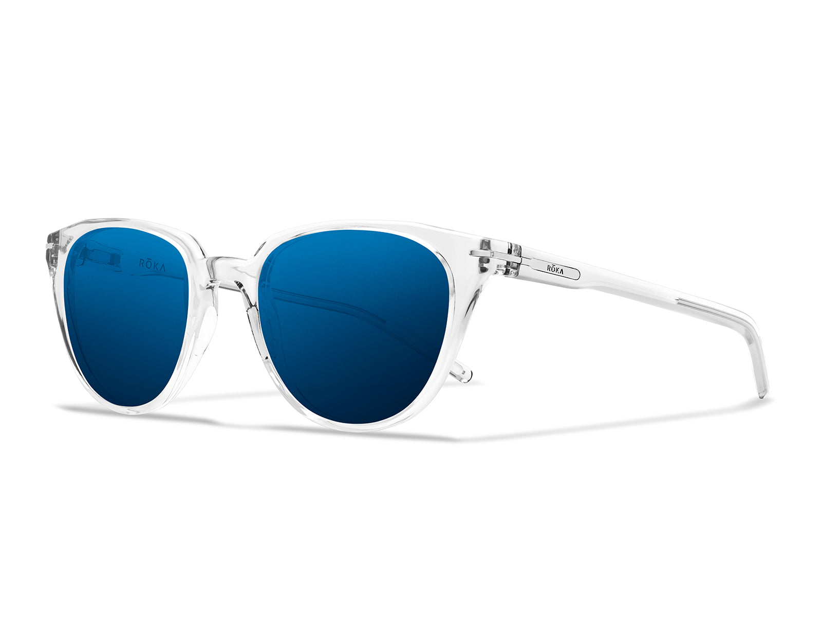 ROKA Lola 2.0 Sunglasses Outlet – Crystal Tahoe Frame - Dark Carbon (Polarized) Lens - view 16
