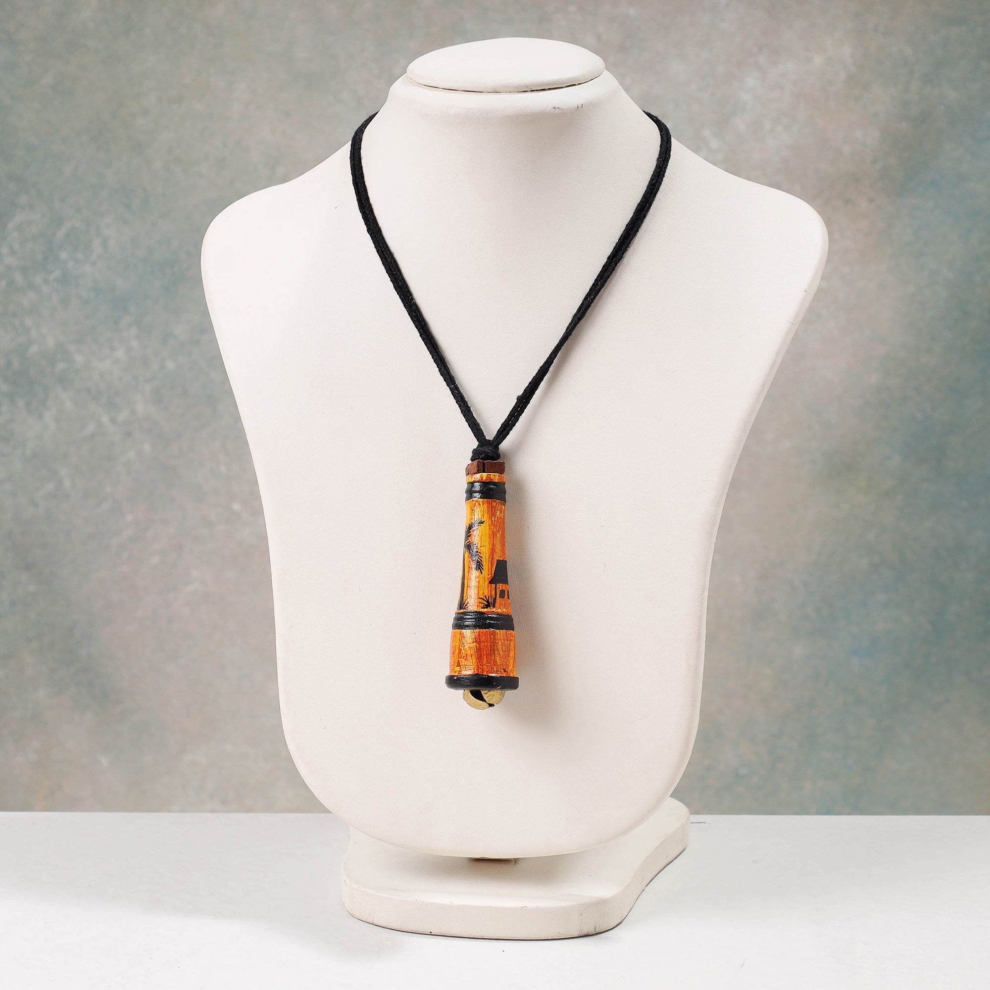 KHUSHBASH - HAPPY LOOM OF EAST Bishnupur Handpainted Terracotta Necklace
