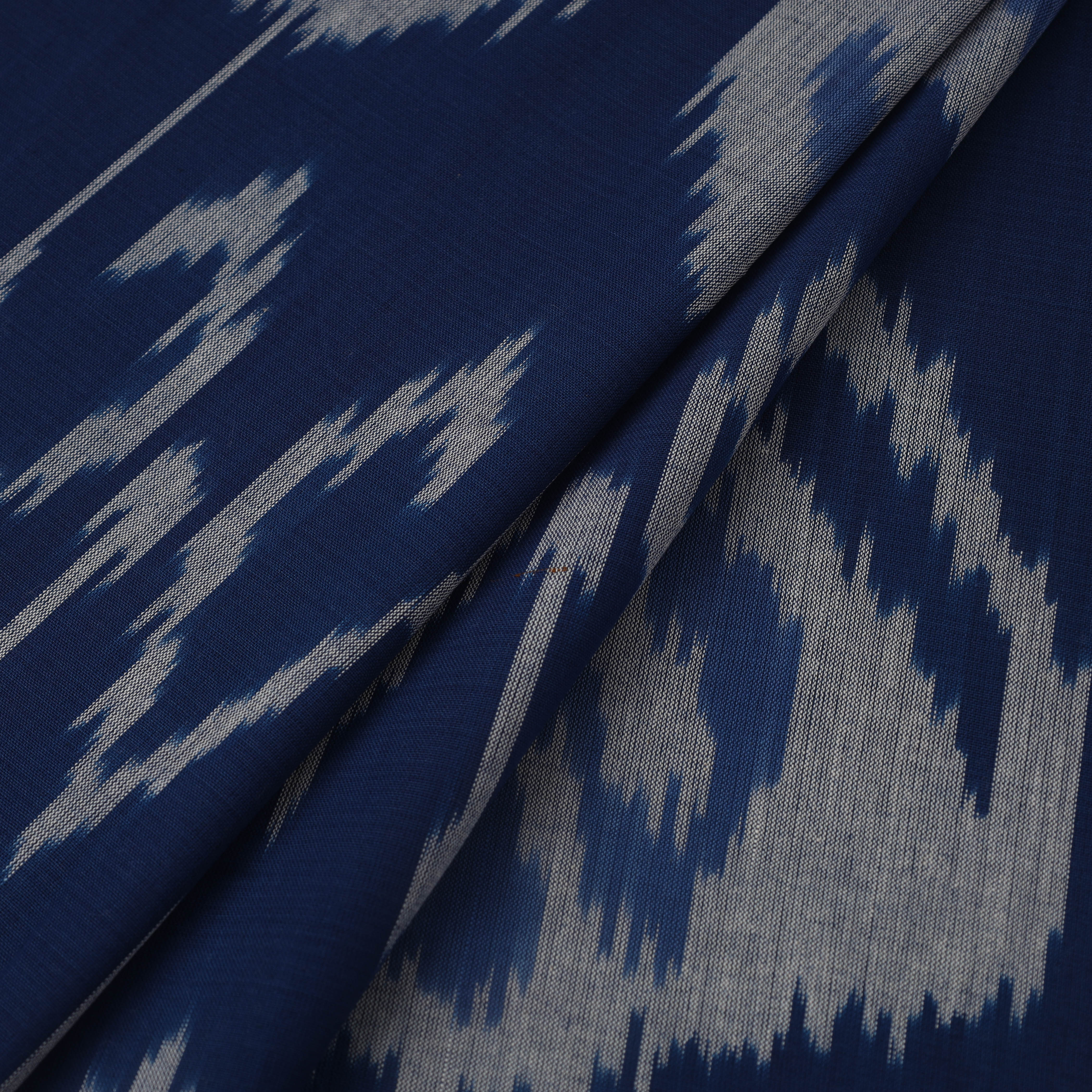 IKAT WEAVES BY EDEM CHANDANA Blue - Cotton Central Asian Pochampally Ikat Fabric 12 - view 2