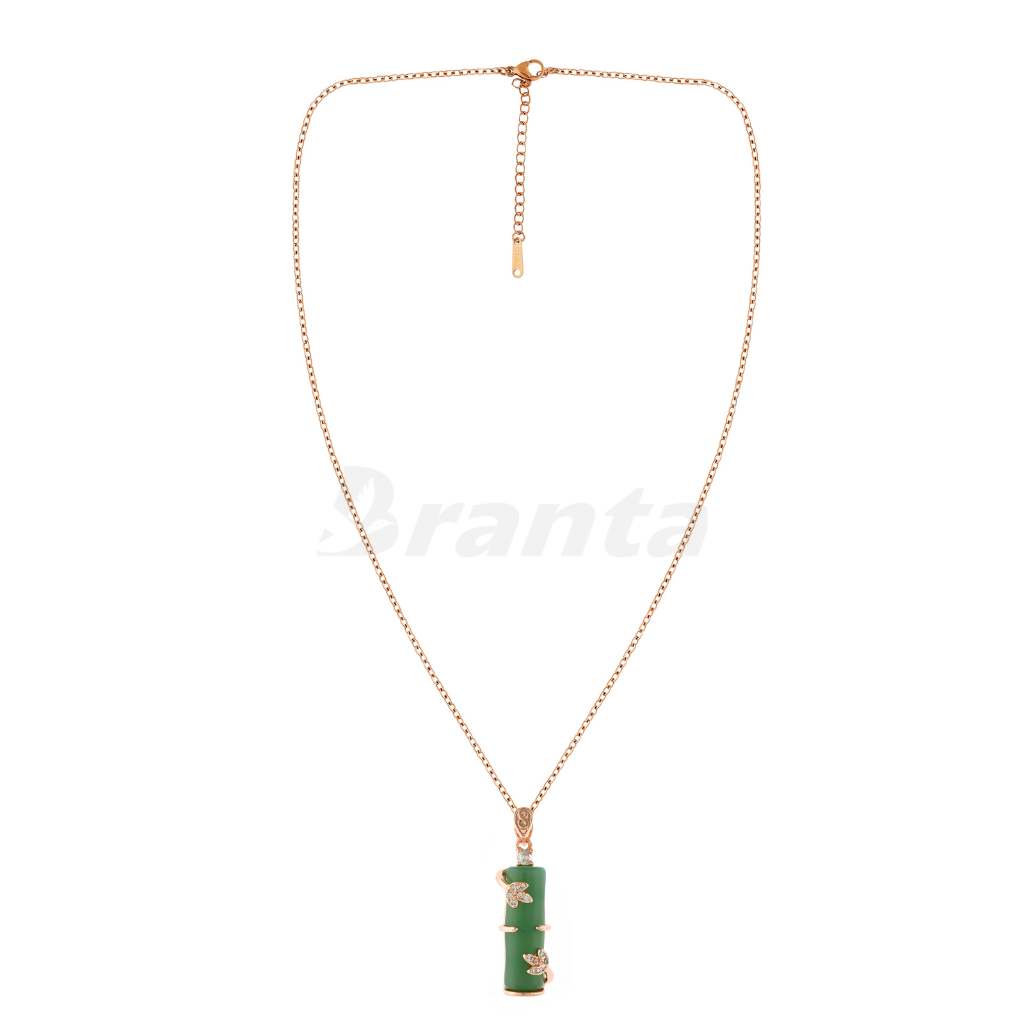 Branta Bamboo Flower Pendant Necklace - view 3