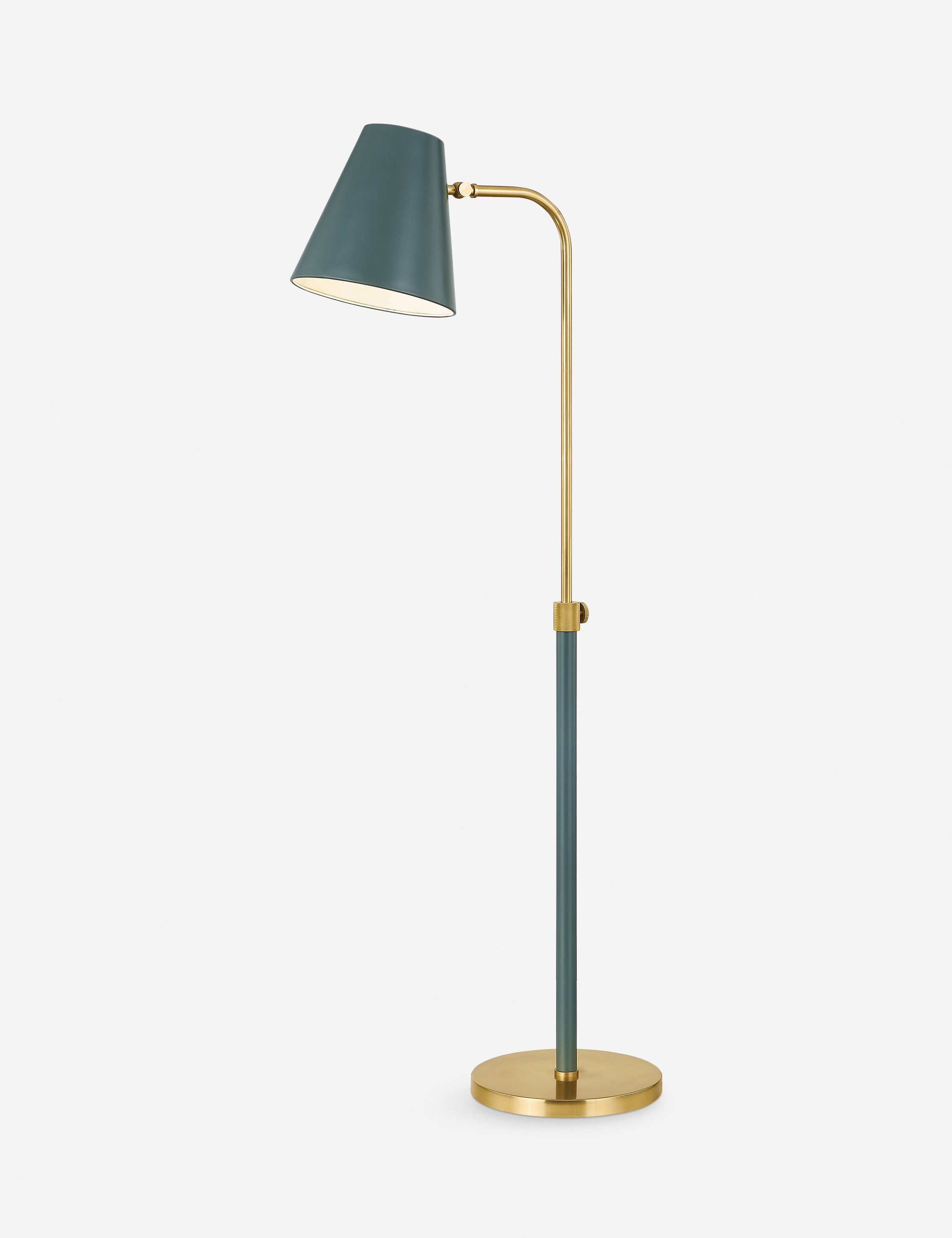 Lulu and Georgia Sero Floor Lamp – Green and Brass - view 2