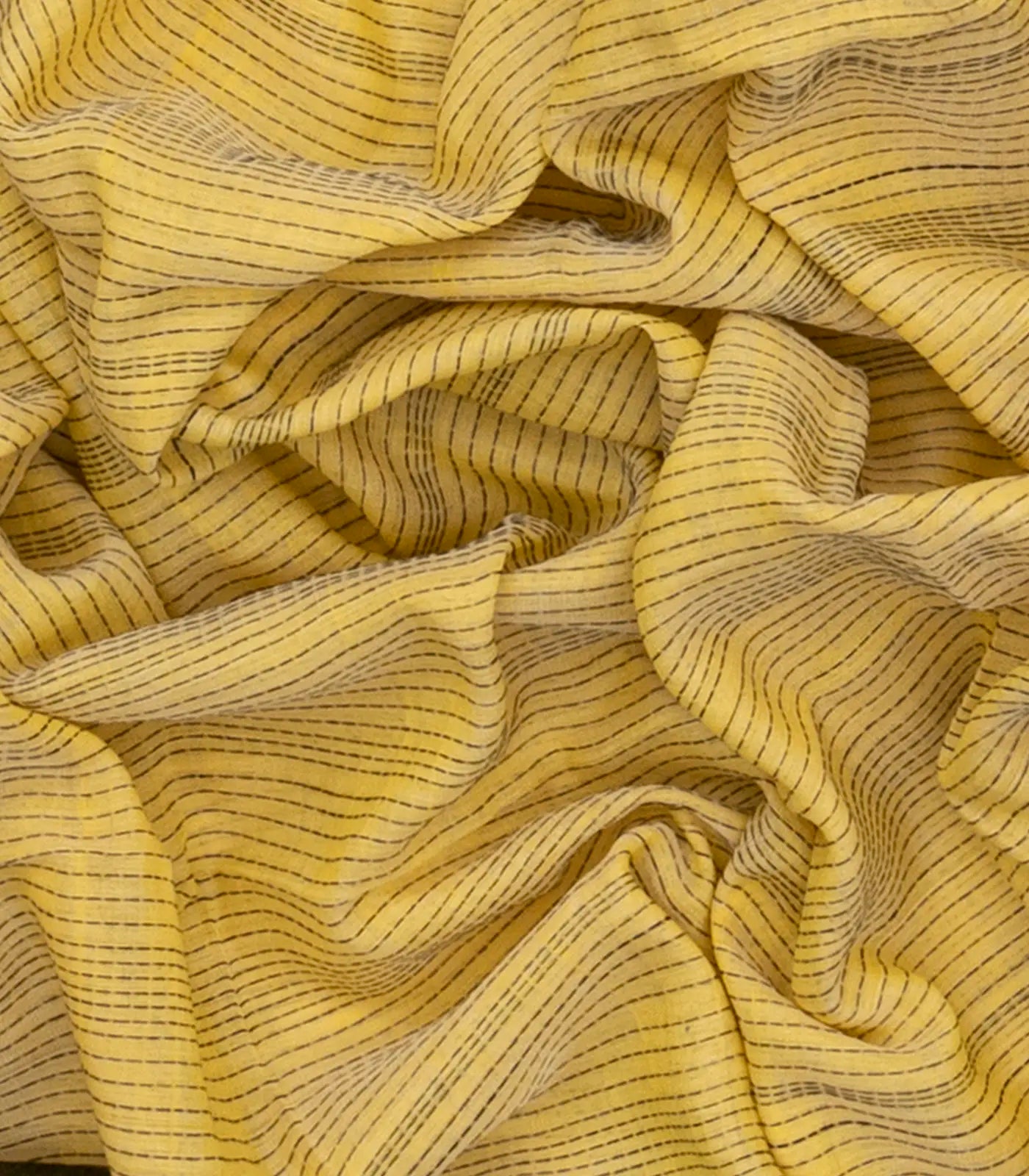 RmKV Sandal Handloom Chanderi Cotton Saree With Dotted Stripes-Sandal - view 3