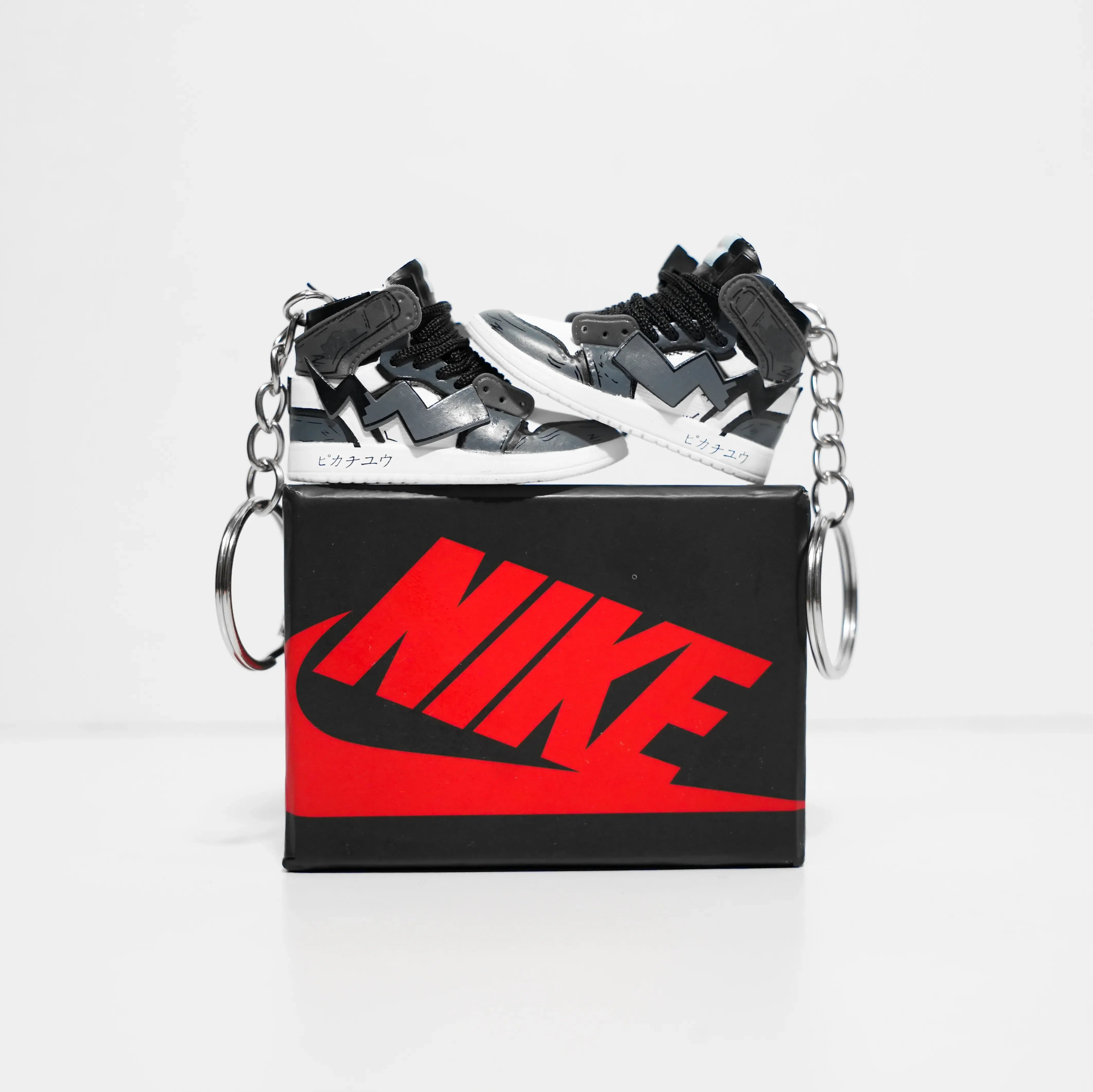 Kicks Machine 3D Sneaker Keychain With Box - Black Pikachu Pokemon Inspired
