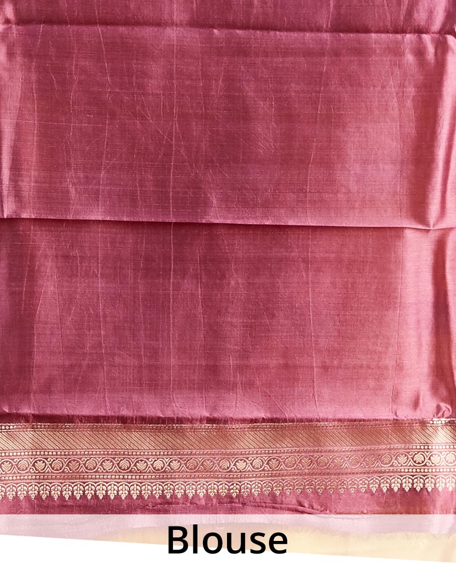 Pothys Yellow floral motifs dupion silk saree with contrast intricate zari design border - view 4