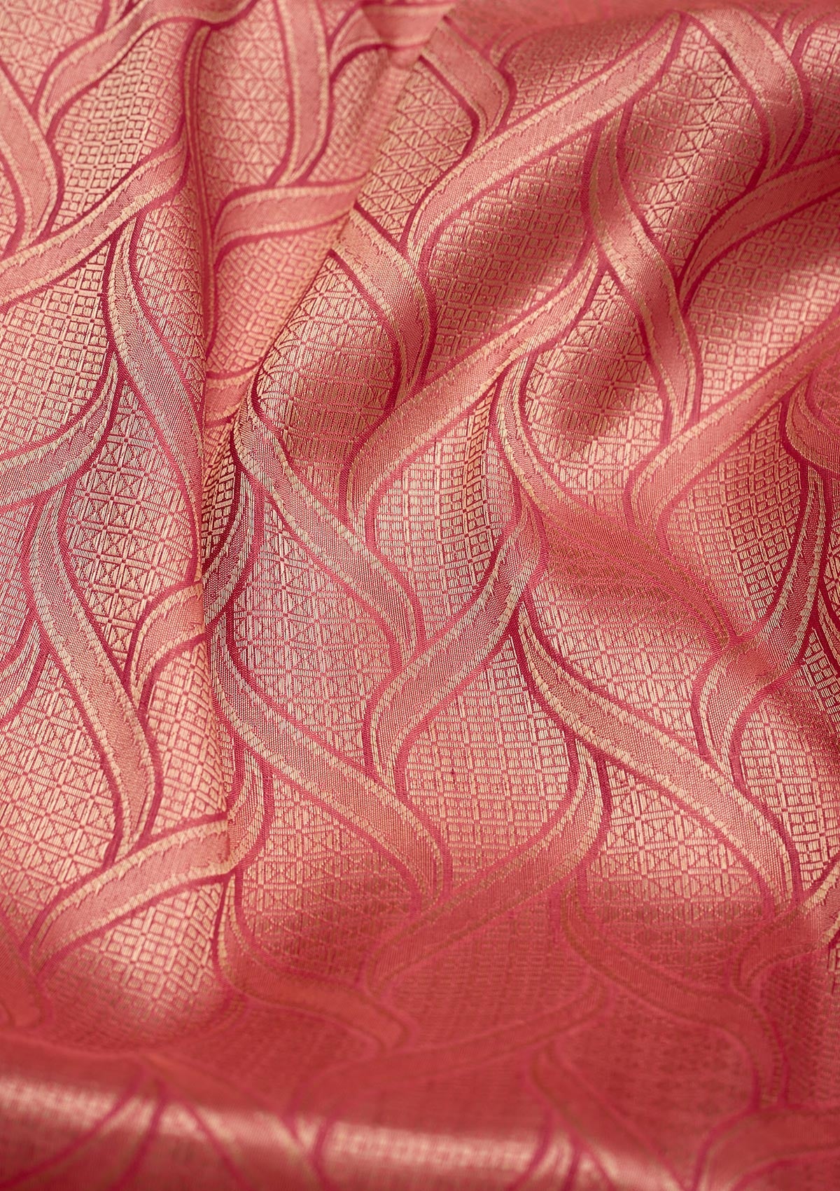 Koskii Peach Zariwork Pure Silk Saree – Women's - view 2