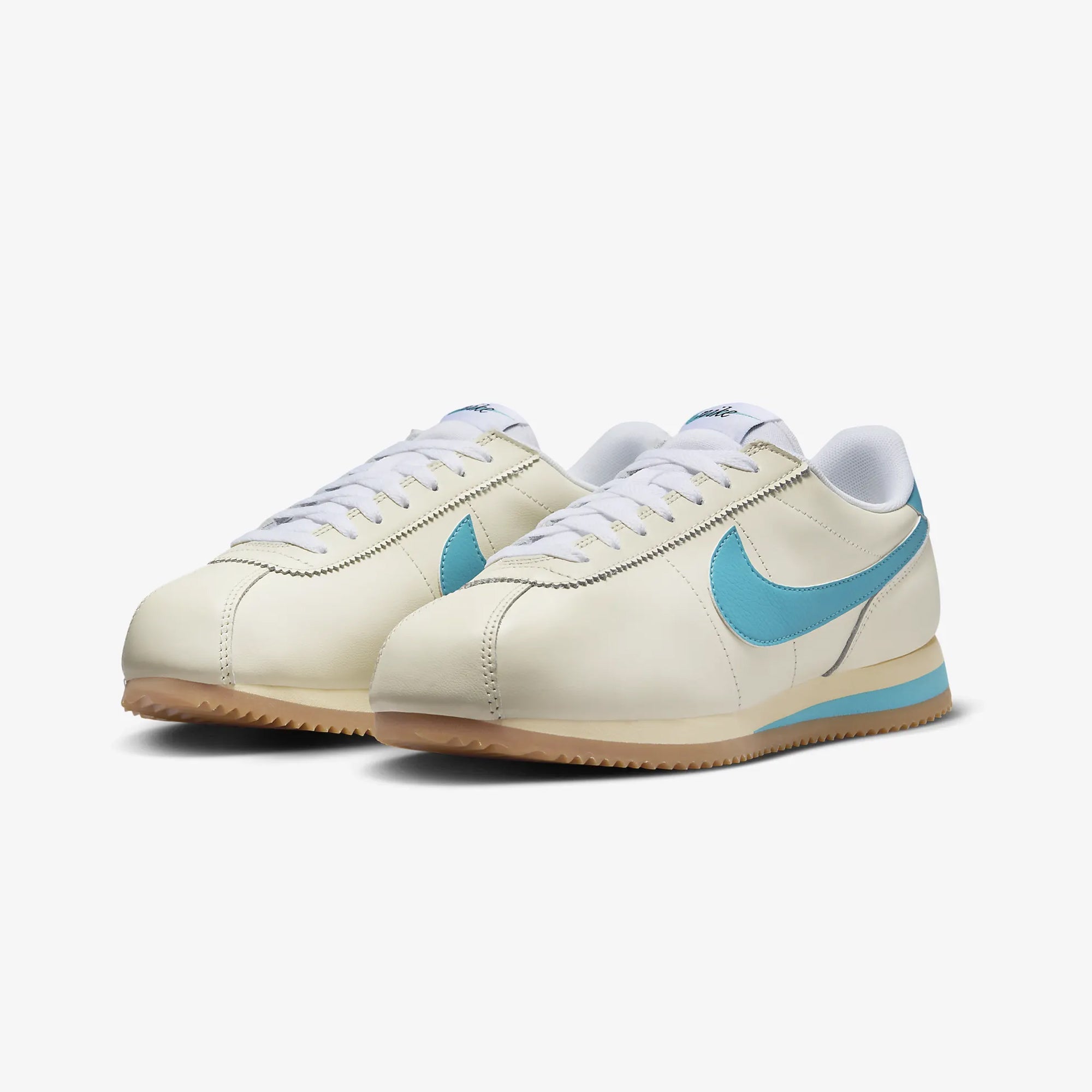 Nike | CORTEZ TXT { COCONUT MILK/TEAL NEBULA-GUM YELLOW - view 2