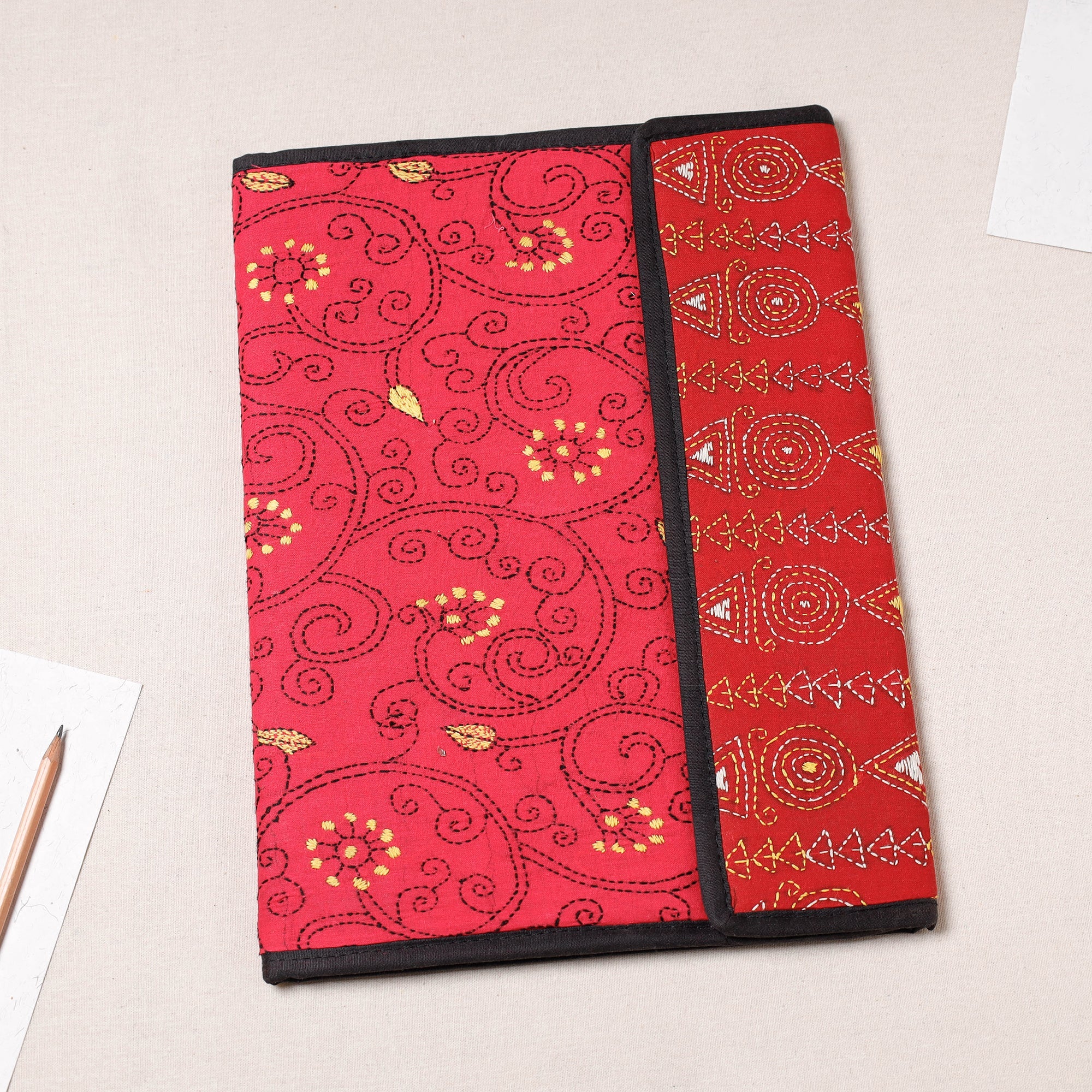 ASALKAAR Bengal Kantha Work Handcrafted File Folder
