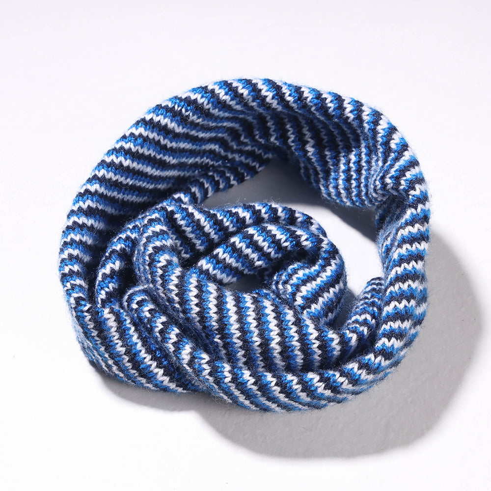 KILMORA Blue - Kumaun Hand Knitted Woolen Neck Warmer