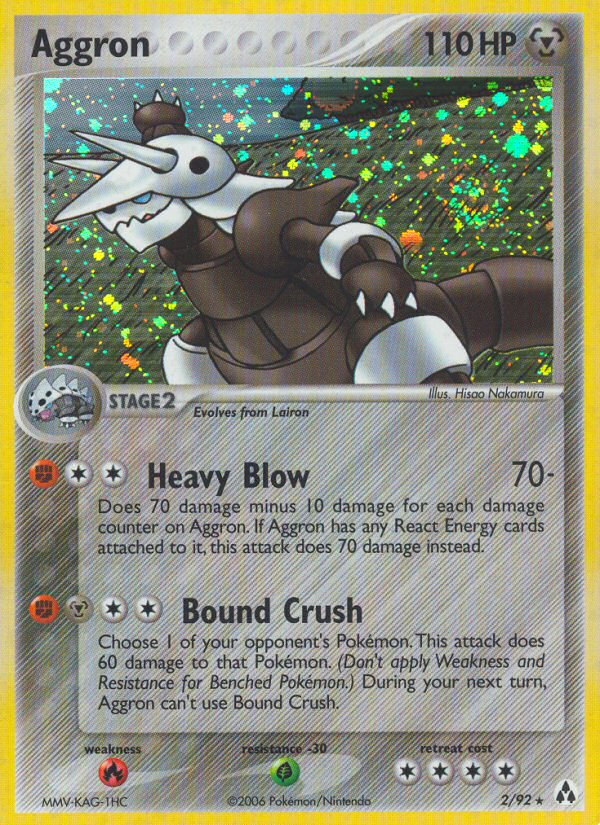 Rare holo ex12-2 – Pokémon Aggron - 2/92 - Rare Holo [ex12-2] [Holo] - Aggron - 2/92 - Rare Holo