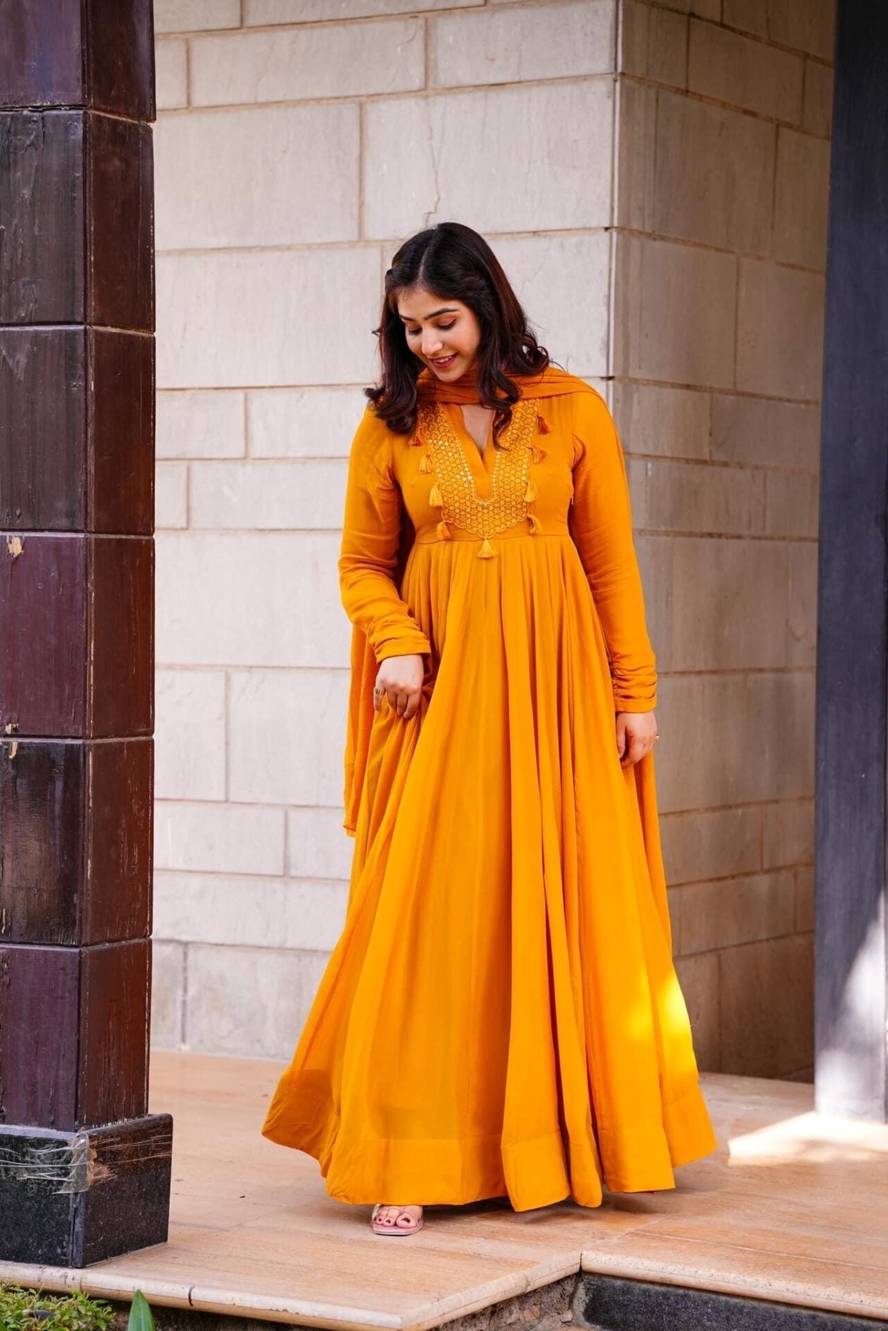 Idaho-o Bella Blaze Georgette Maxi Set - view 3