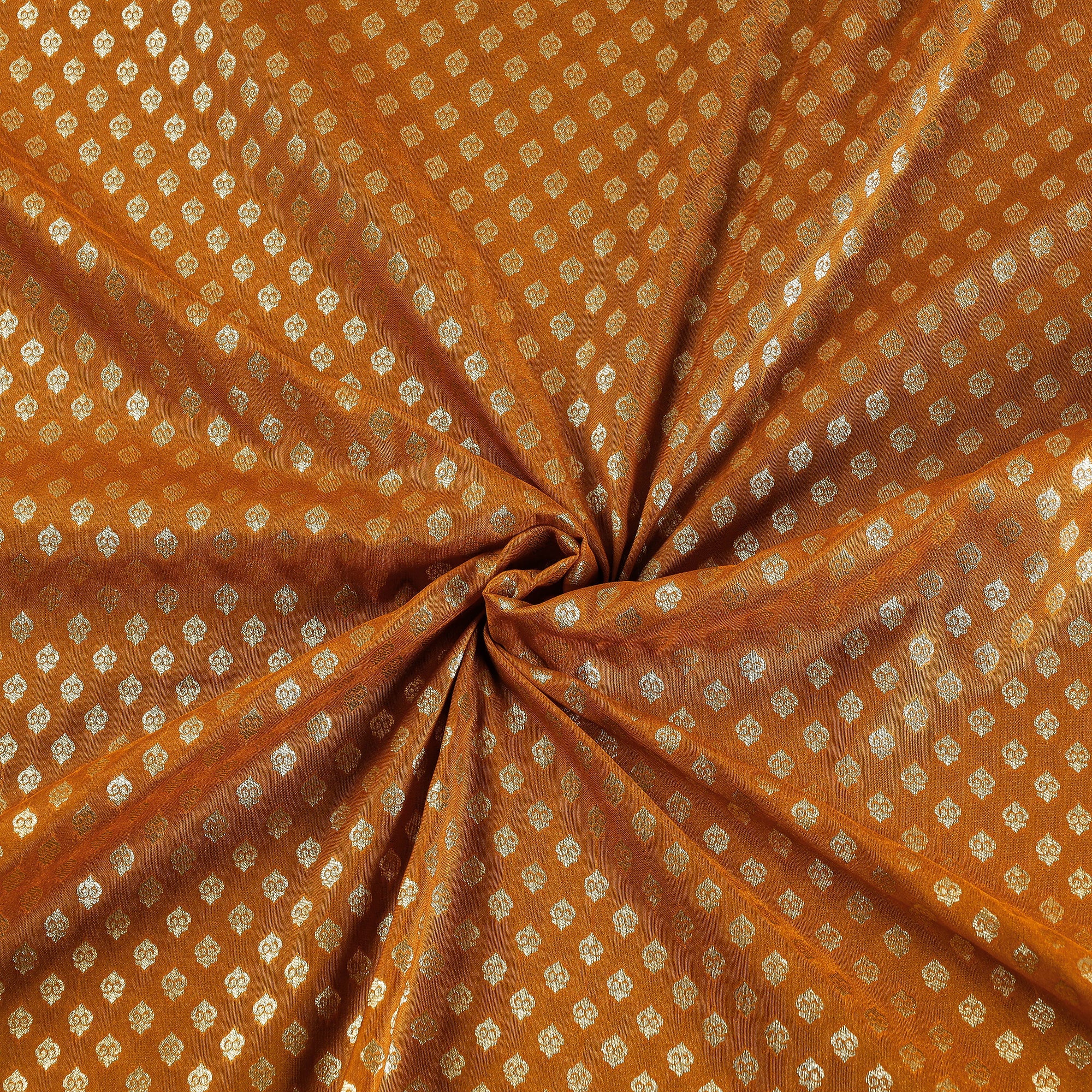 BANARASI BY MAQBUL HASAN Brown - Banarasi Jacquard Brocade Viscose Silk Fabric