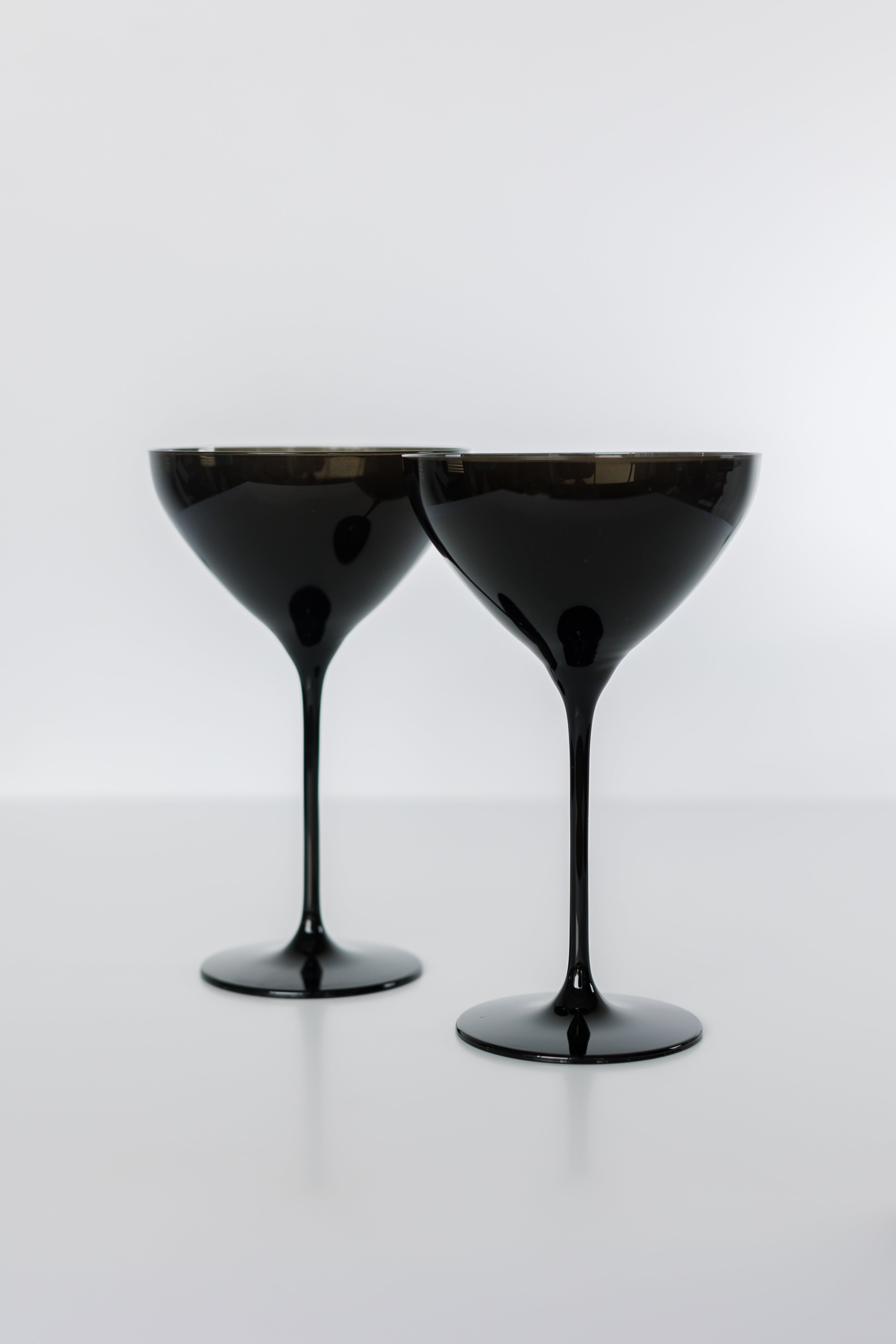 Estelle Colored Glass Estelle Colored Martini Glass - Set of 2 {Black}
