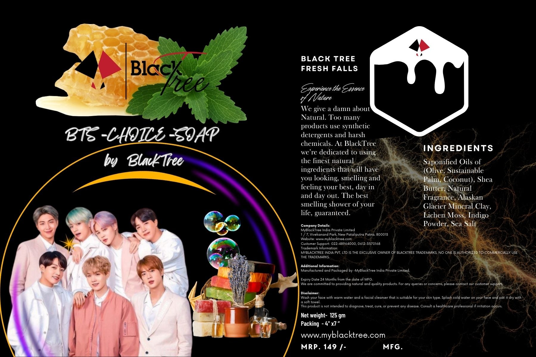 Dr.Squatch by BlackTree Bts Choice Fresh Falls Soap