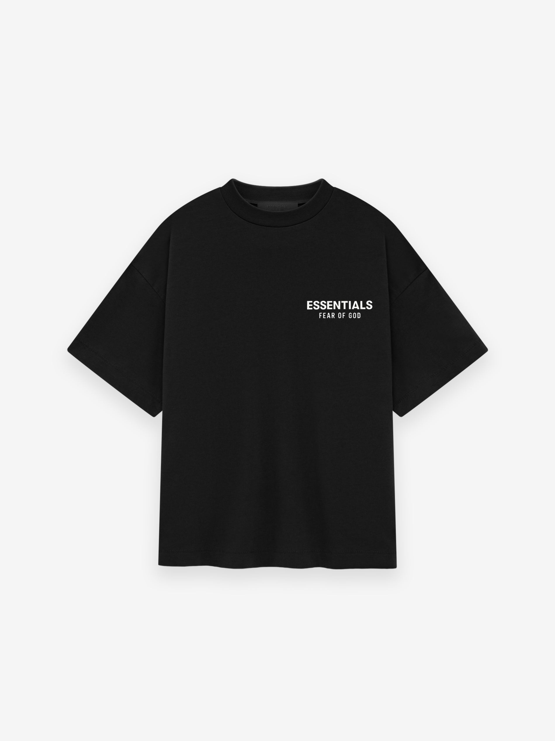 ESSENTIALS Kid's Jersey Crewneck Tee – Black