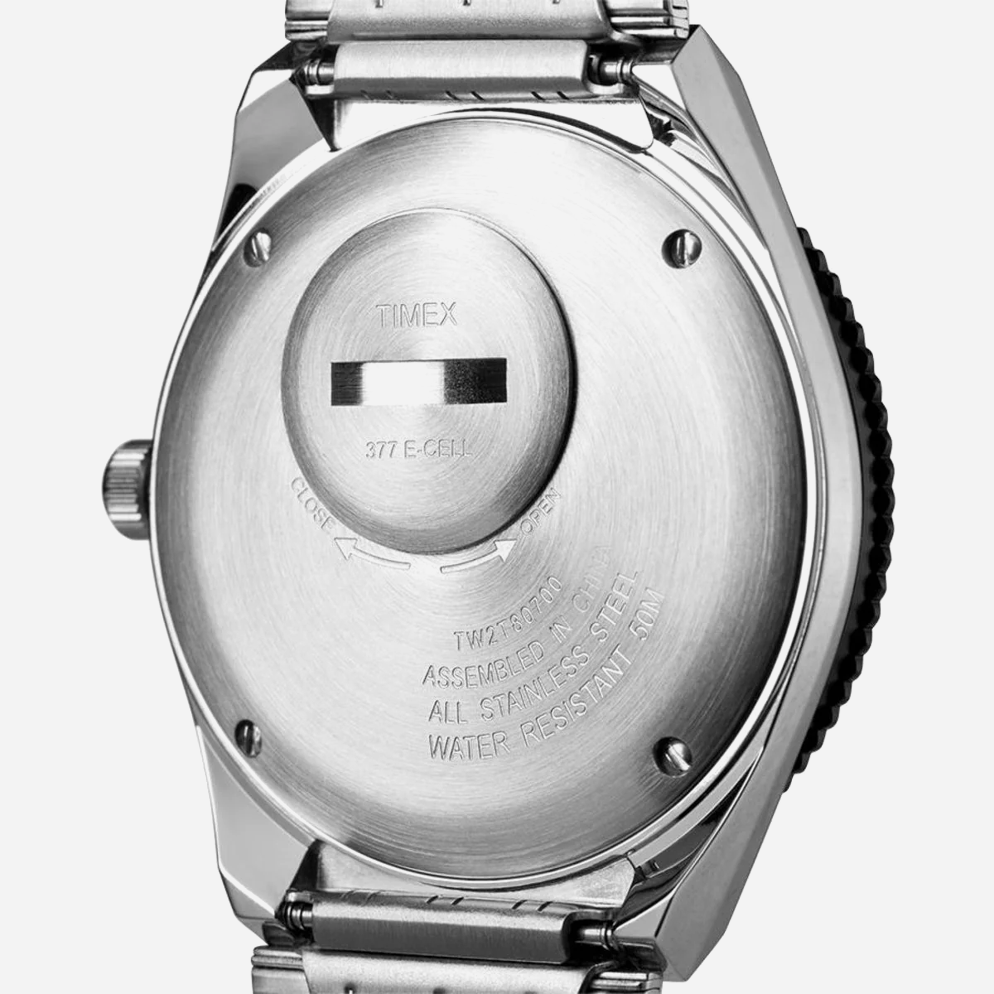 Q Timex Reissue 38mm Stainless Steel Bracelet / Blue Watch - view 2