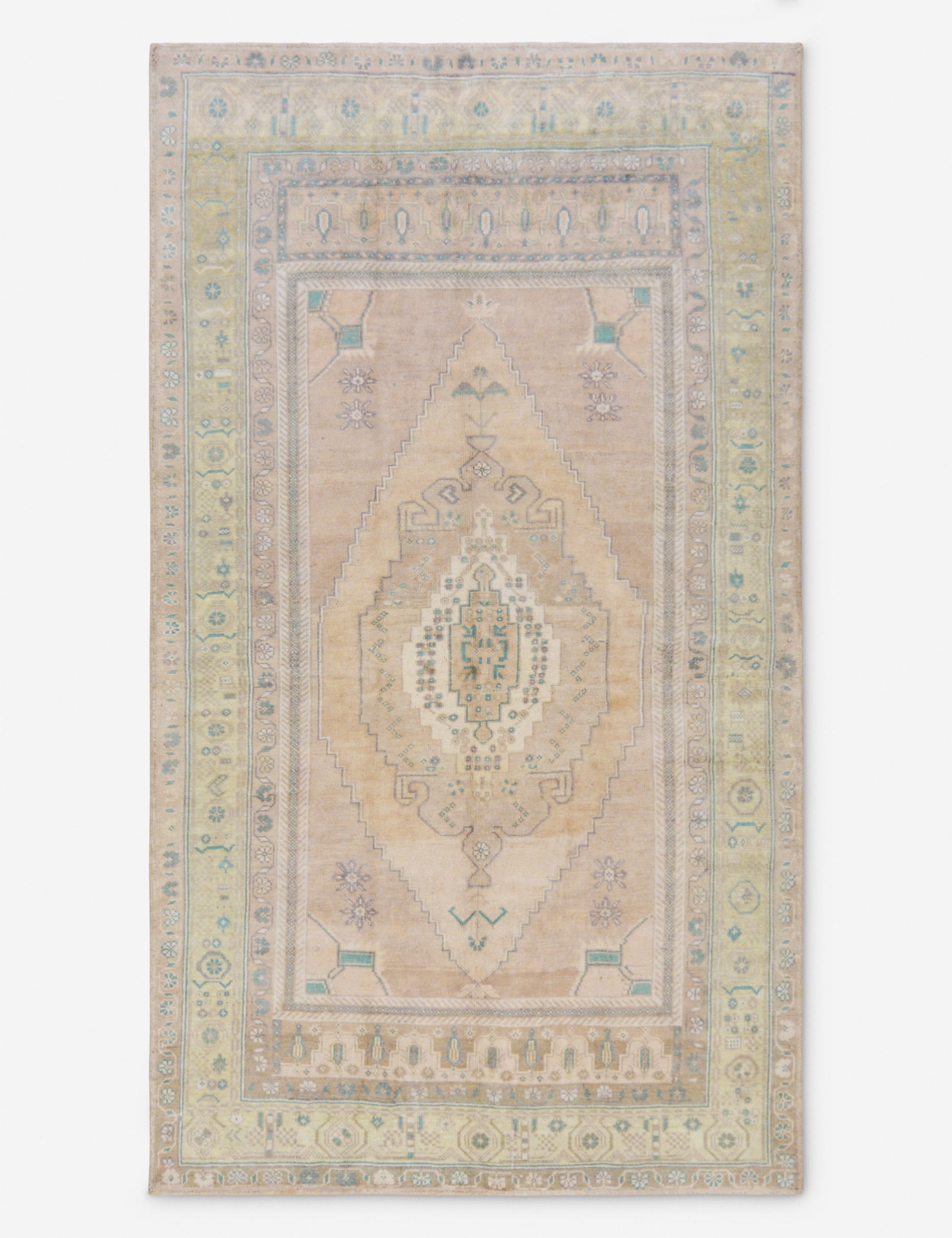 Lulu and Georgia Vintage Turkish Hand-Knotted Wool Rug No. 416, 5'1" x 9'