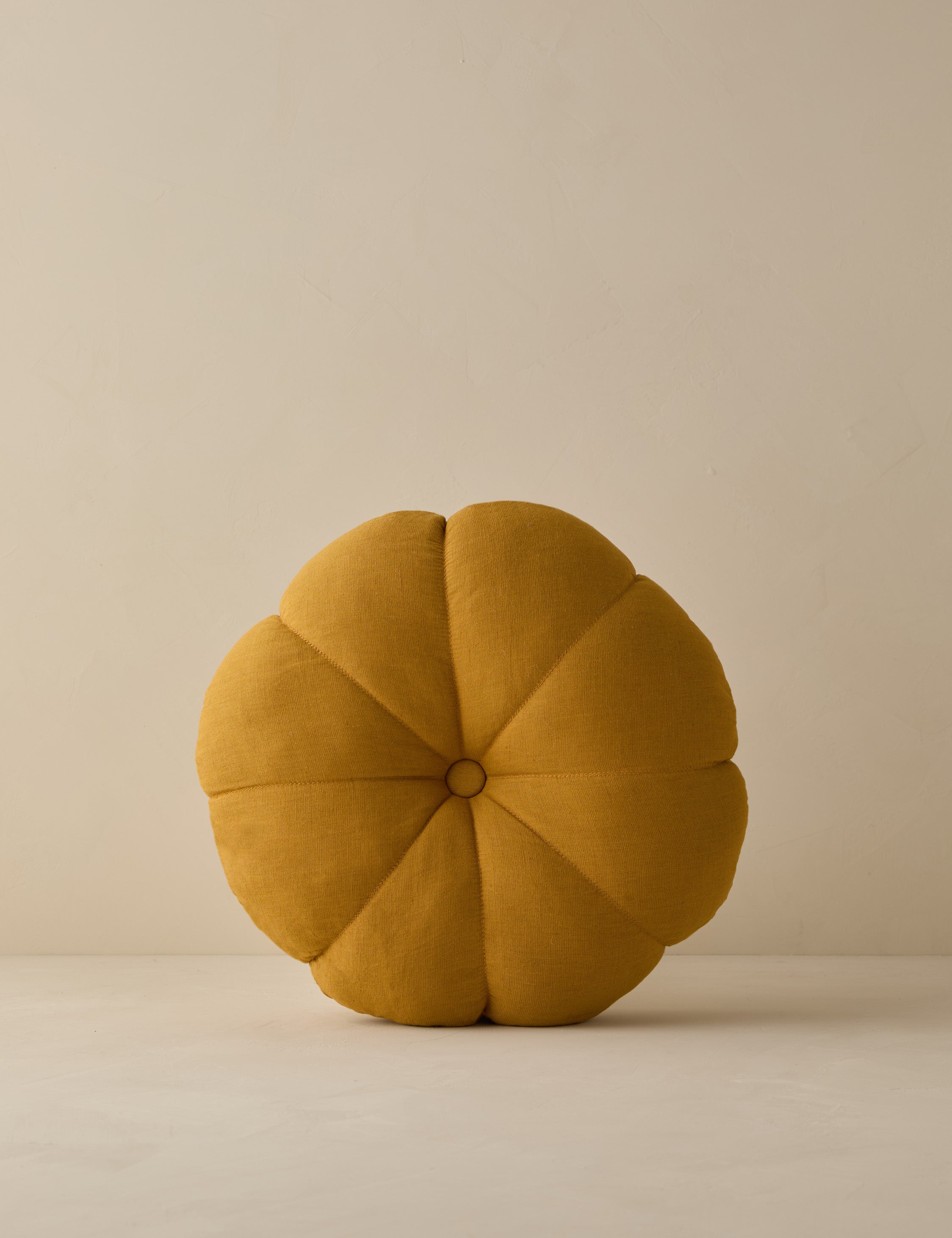 Lulu and Georgia Padou Linen Cotton Round Pillow - view 2