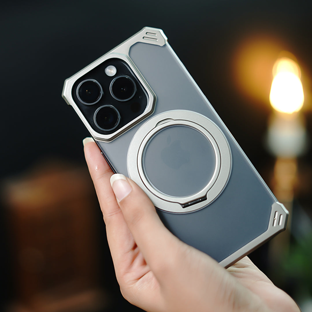 Million Cases Ultimate Slim Frameless Metal Stand Case - iPhone - view 6