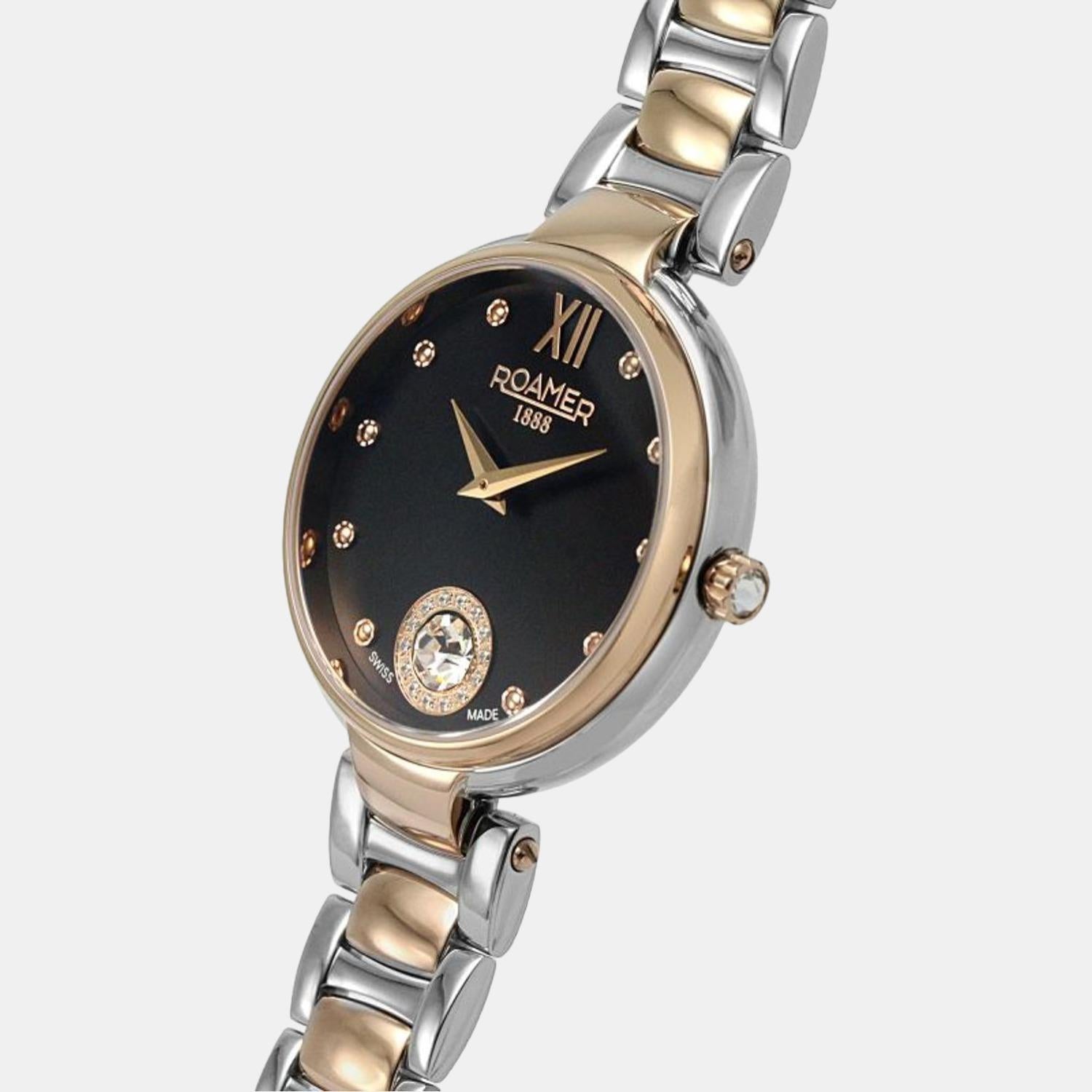 Roamer Aphrodite Women Quartz Brown Dial Analog Stainless Steel Watch 600843 49 69 50 - view 2