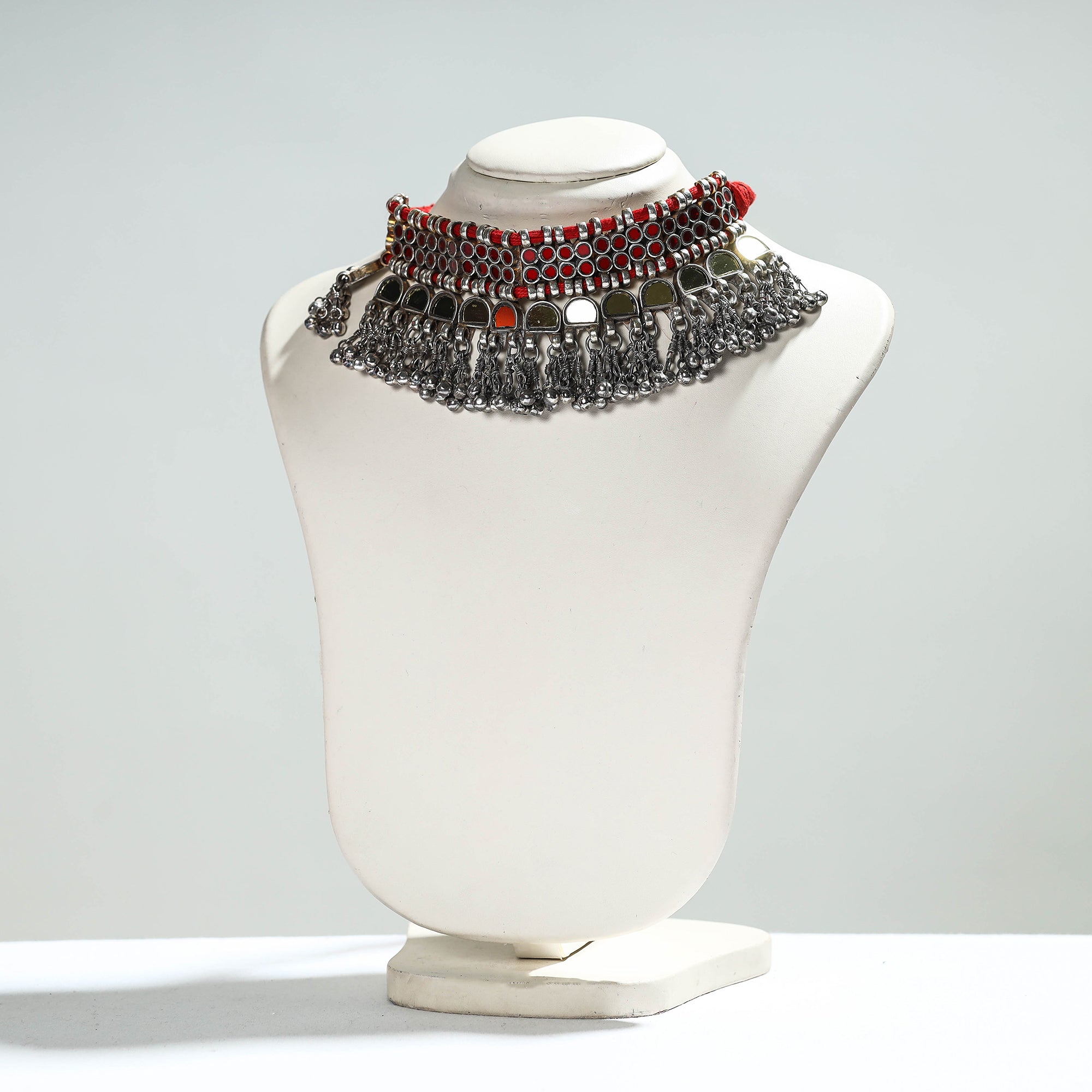 ITOKRI CRAFTS INITIATIVE Antique Glass Encrusted Tribal GS Necklace