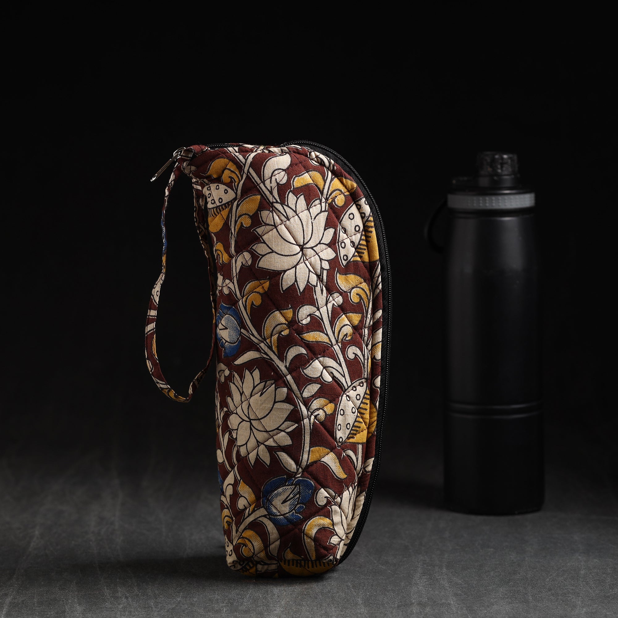 JALPARI Brown - Handmade Cotton 1L Water Bottle Cover 12