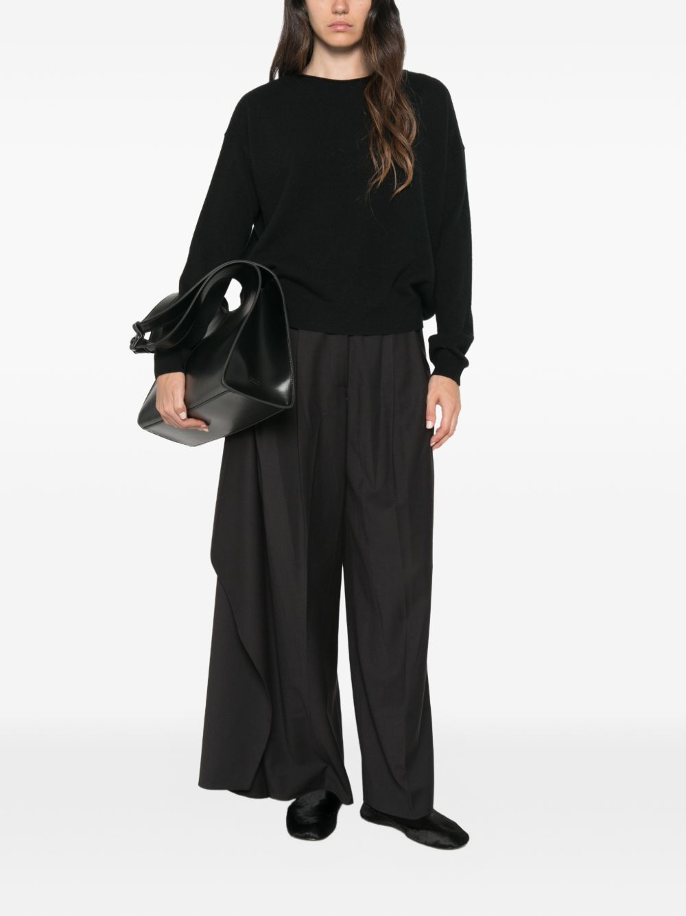 CT PLAGE Sweaters BLACK – 100% Cashmere - view 3