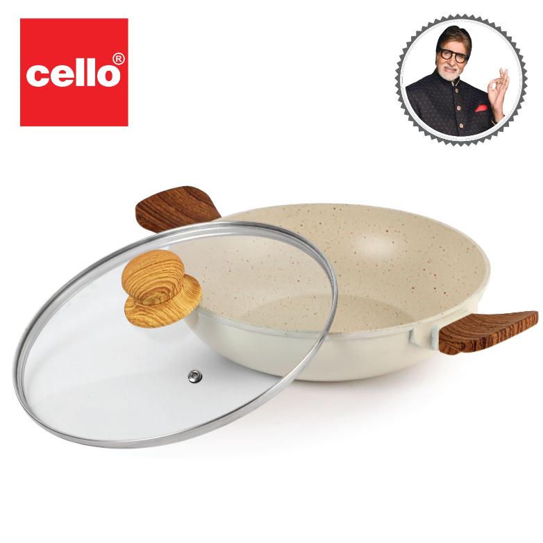 Cello Castello Die Cast Induction Base Kadai With Glass Lid - view 16